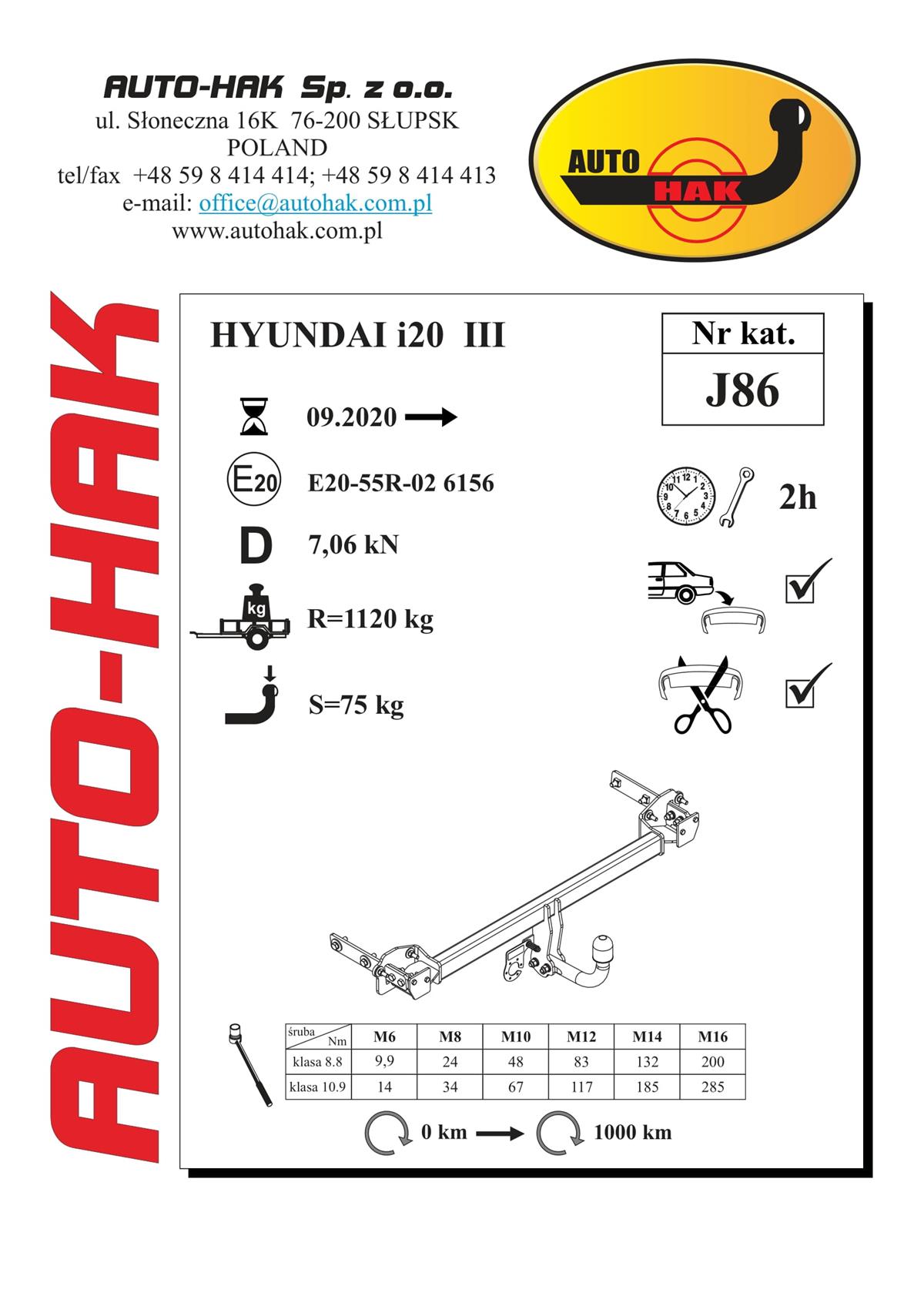 Hyundai İ20  Çeki Demiri