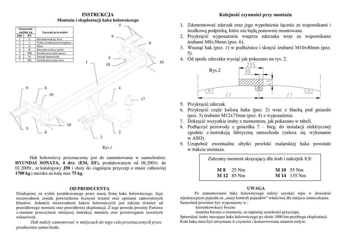 Hyundai Sonata Çeki Demiri