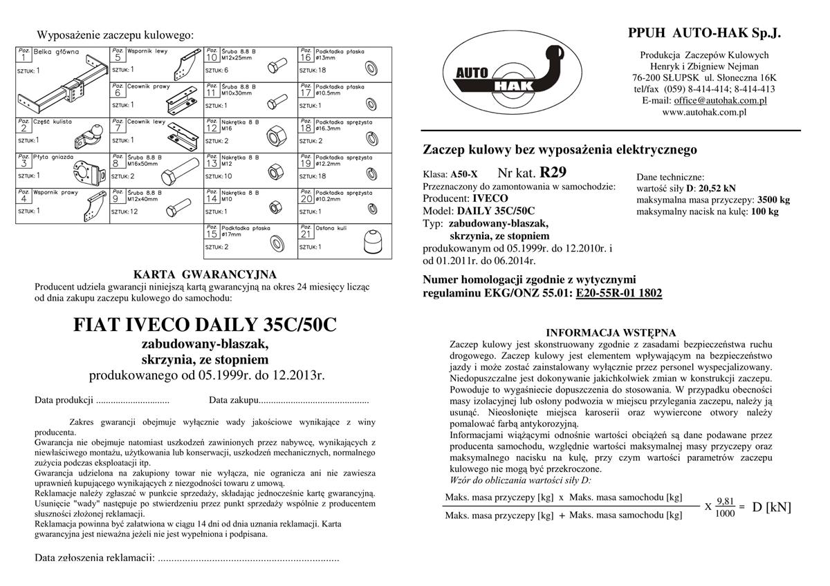 Iveco Daıly  Çeki Demiri