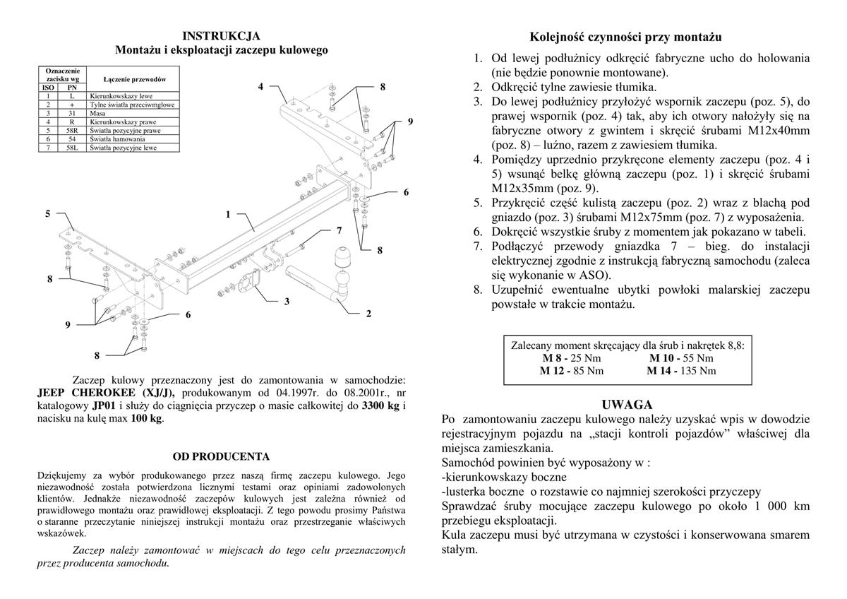Jeep Cherokee Çeki Demiri