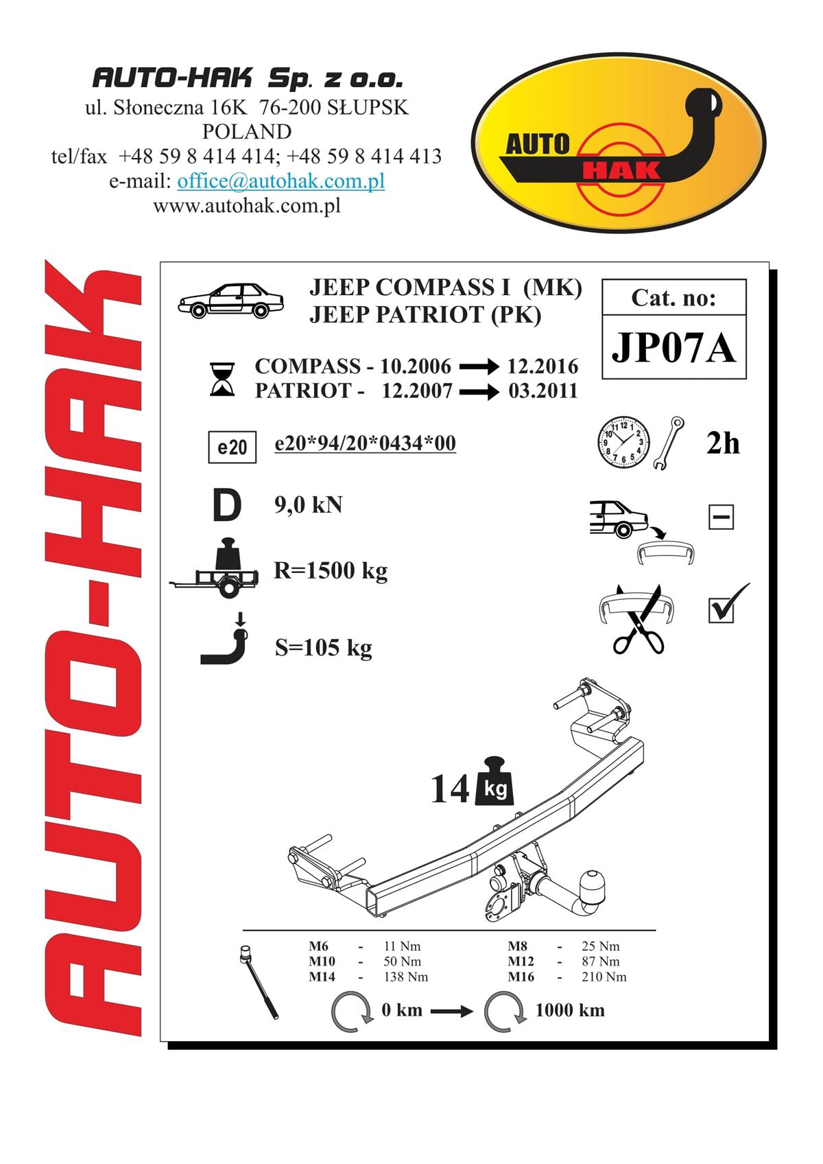 Jeep Compass Çeki Demiri