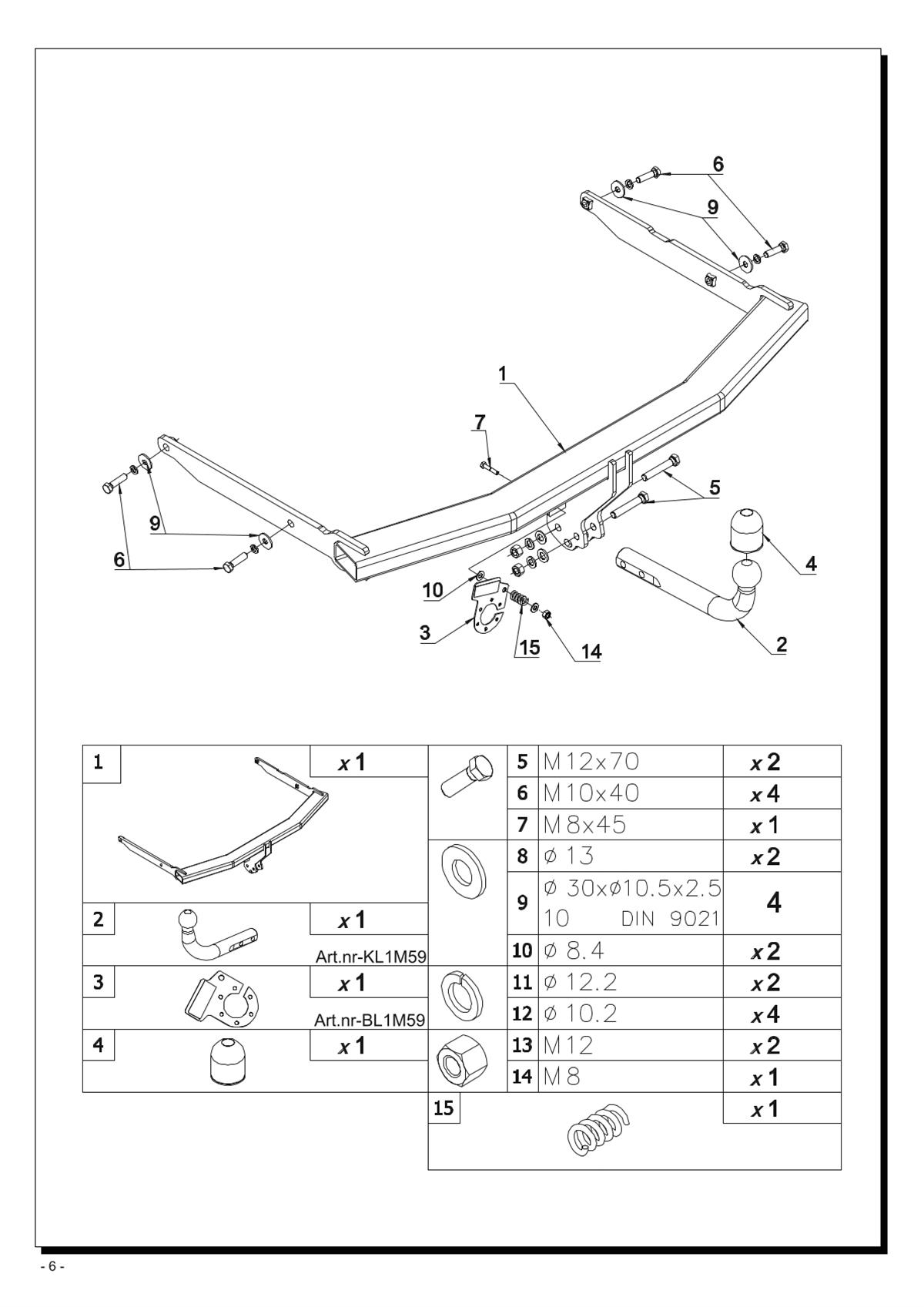 Mazda 3  Çeki Demiri