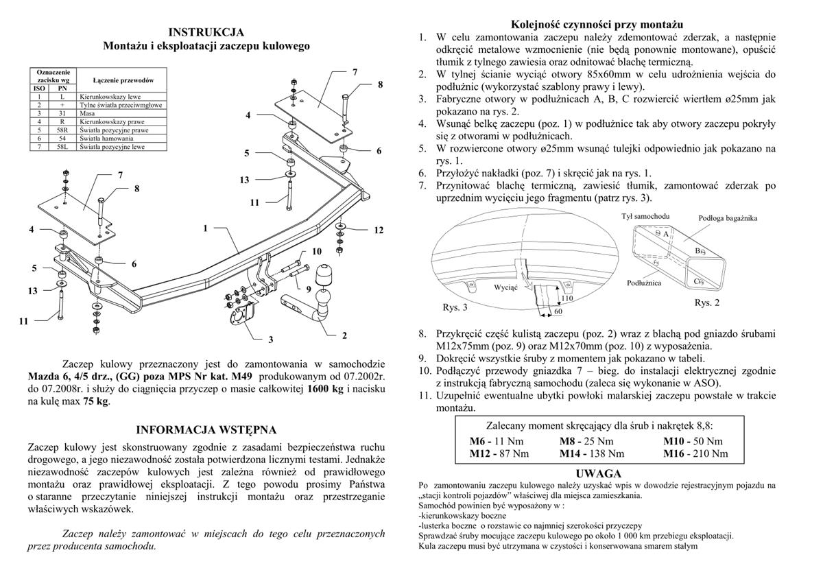 Mazda Serla 6 Çeki Demiri