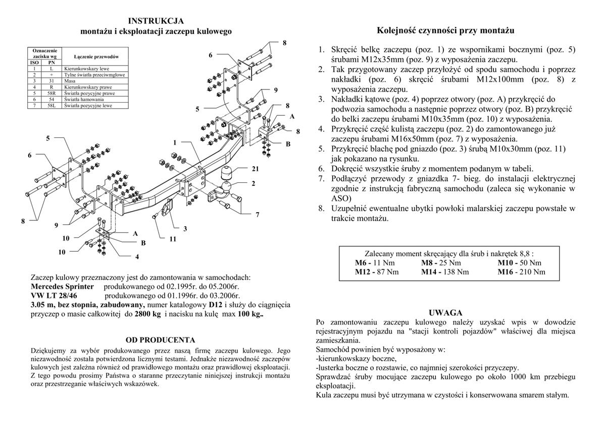 Mercedes Sprınter Çeki Demiri