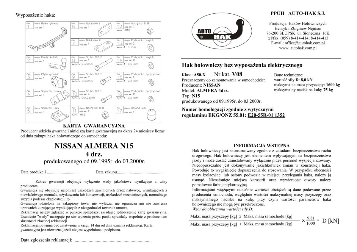 Nıssan Almera Çeki Demiri