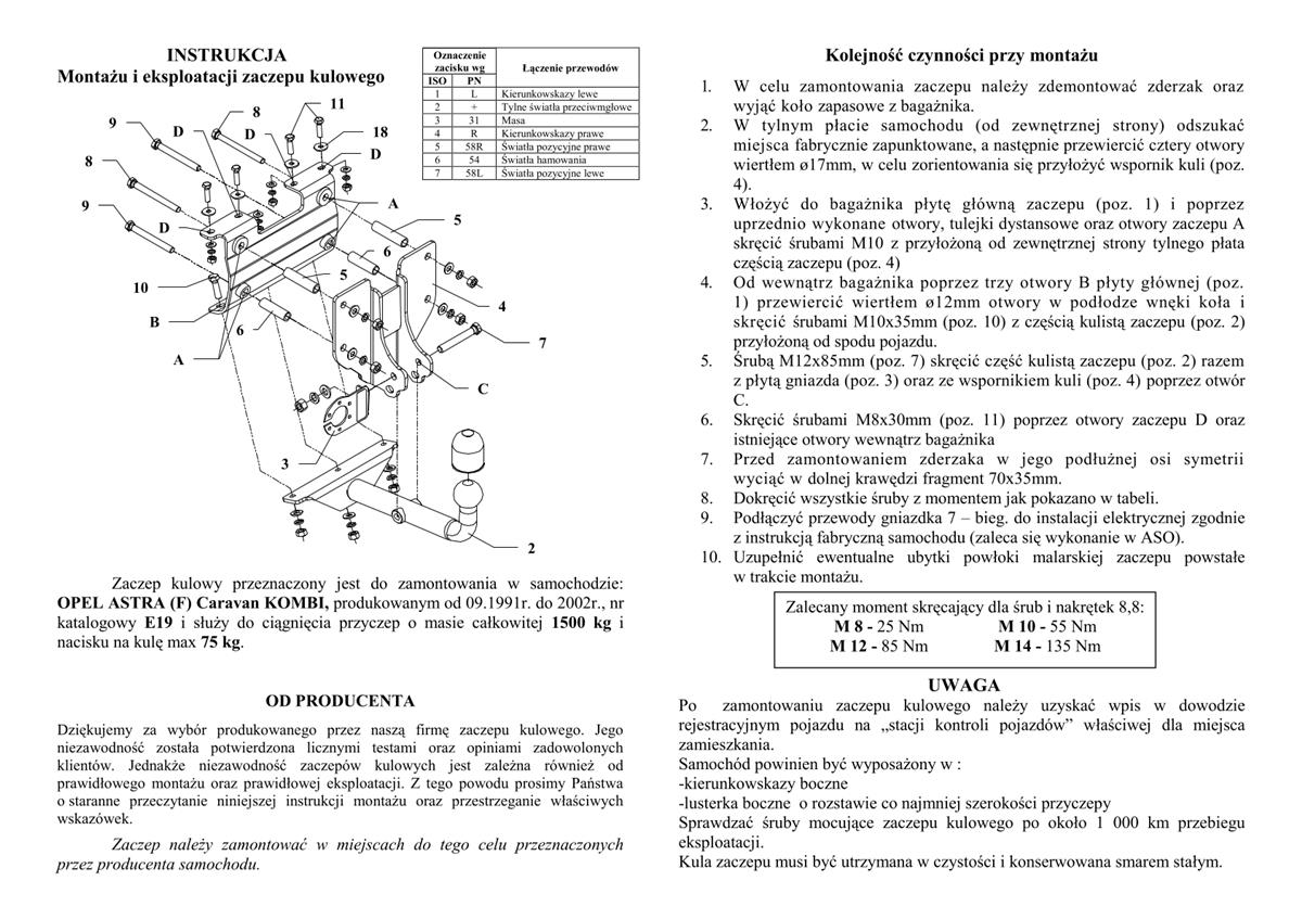 Opel Astra Çeki Demiri
