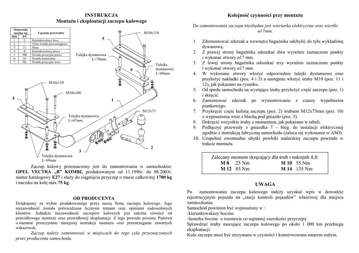 Opel Vectra Çeki Demiri