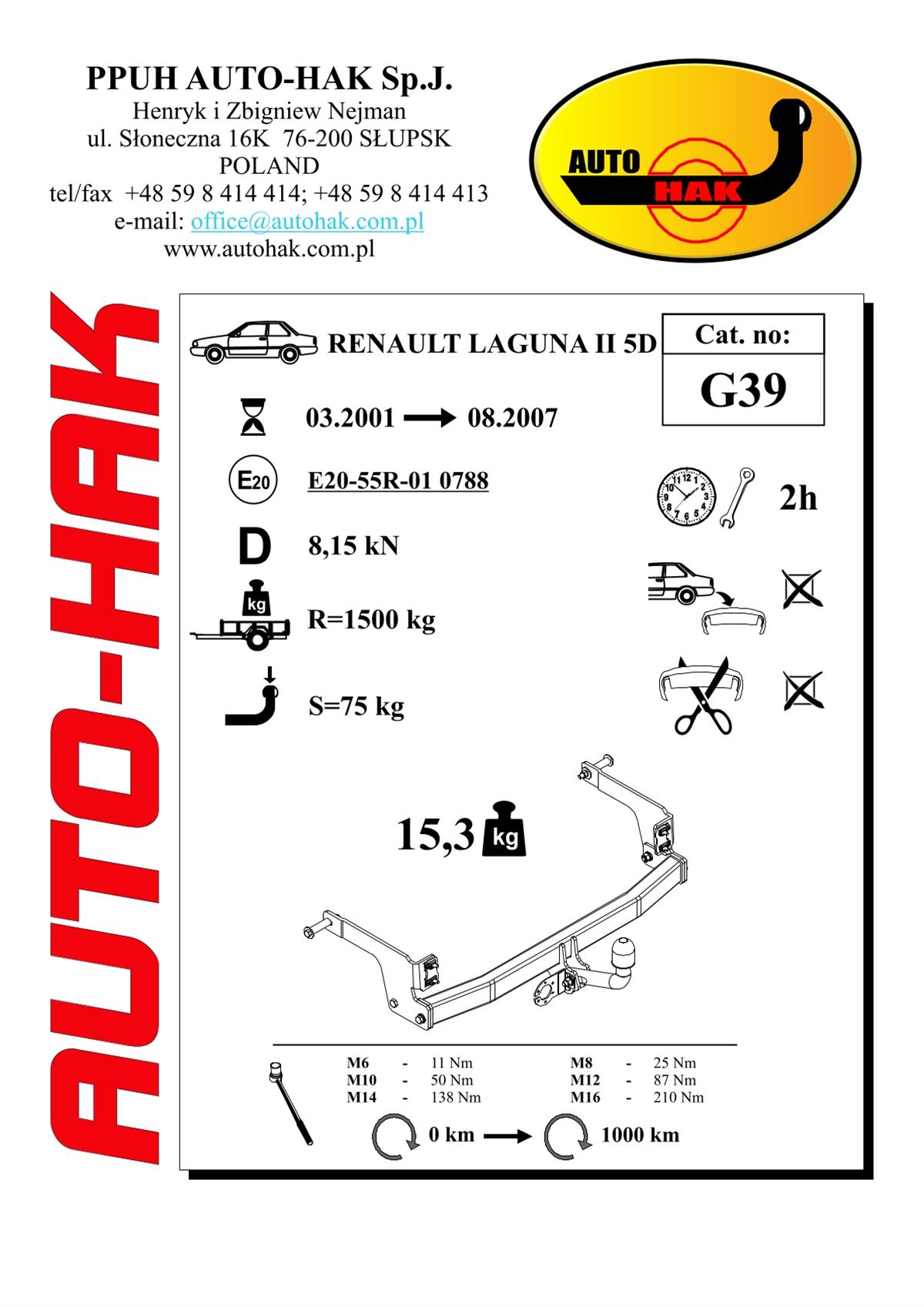Renault Laguna Çeki Demiri