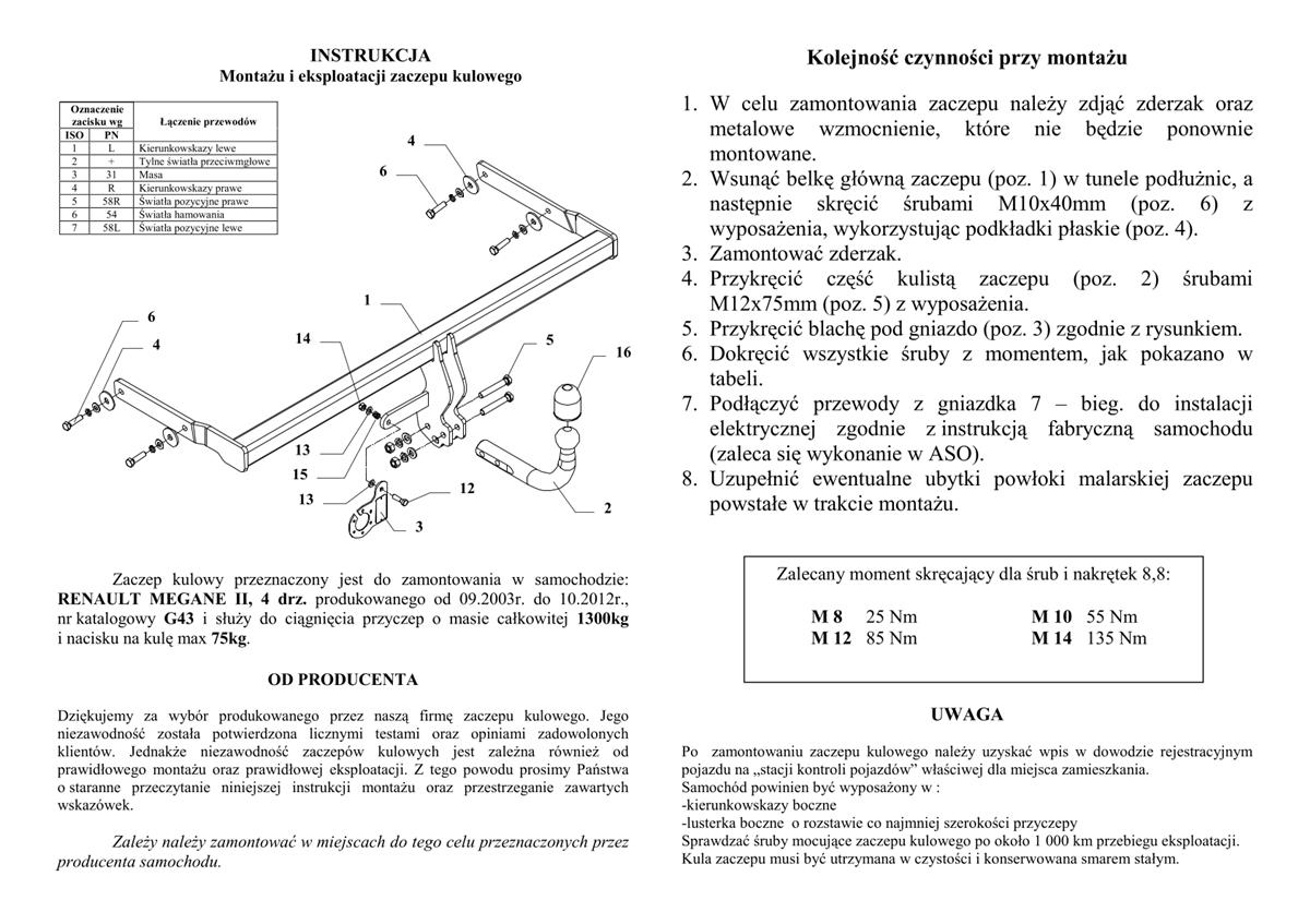 Renault Megane  Çeki Demiri