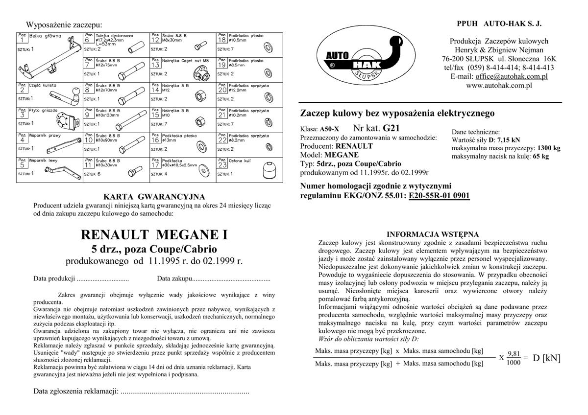 Renault Megane Çeki Demiri