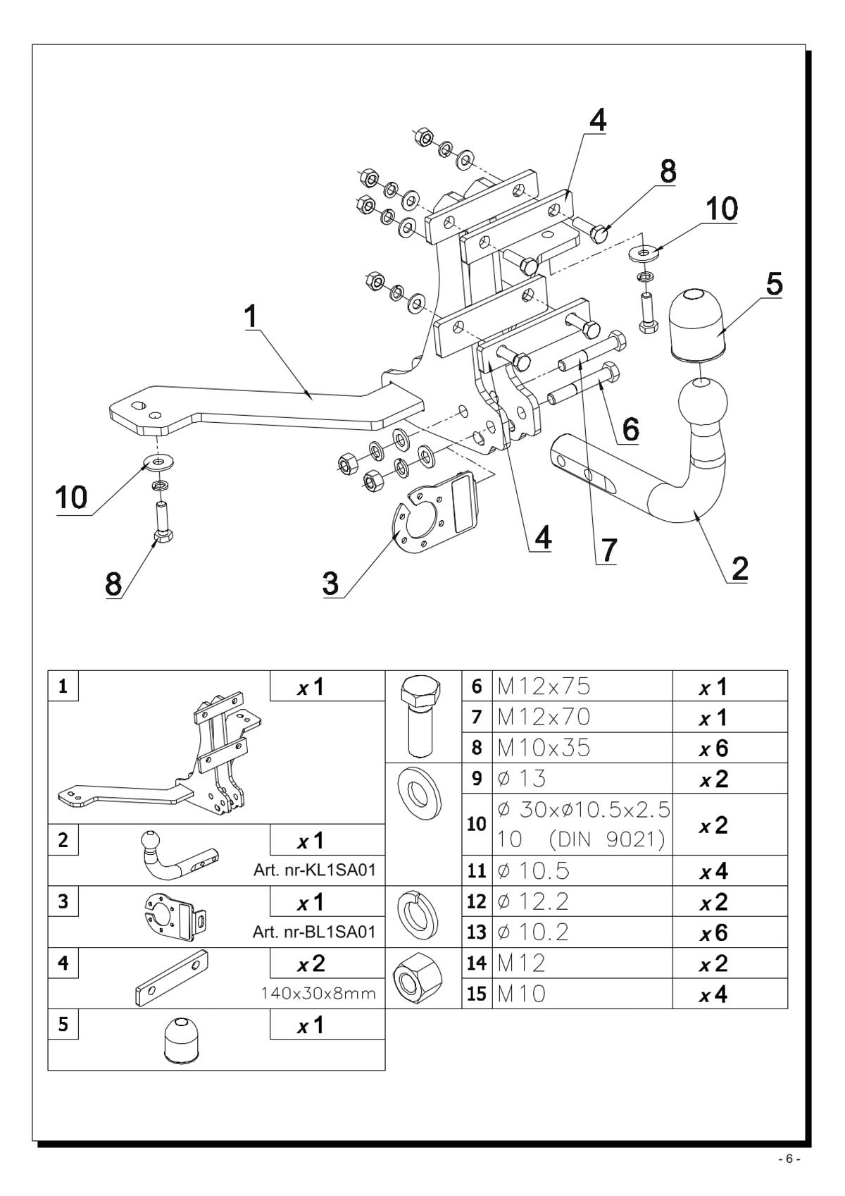 Saab 4D Cabrıo Çeki Demiri
