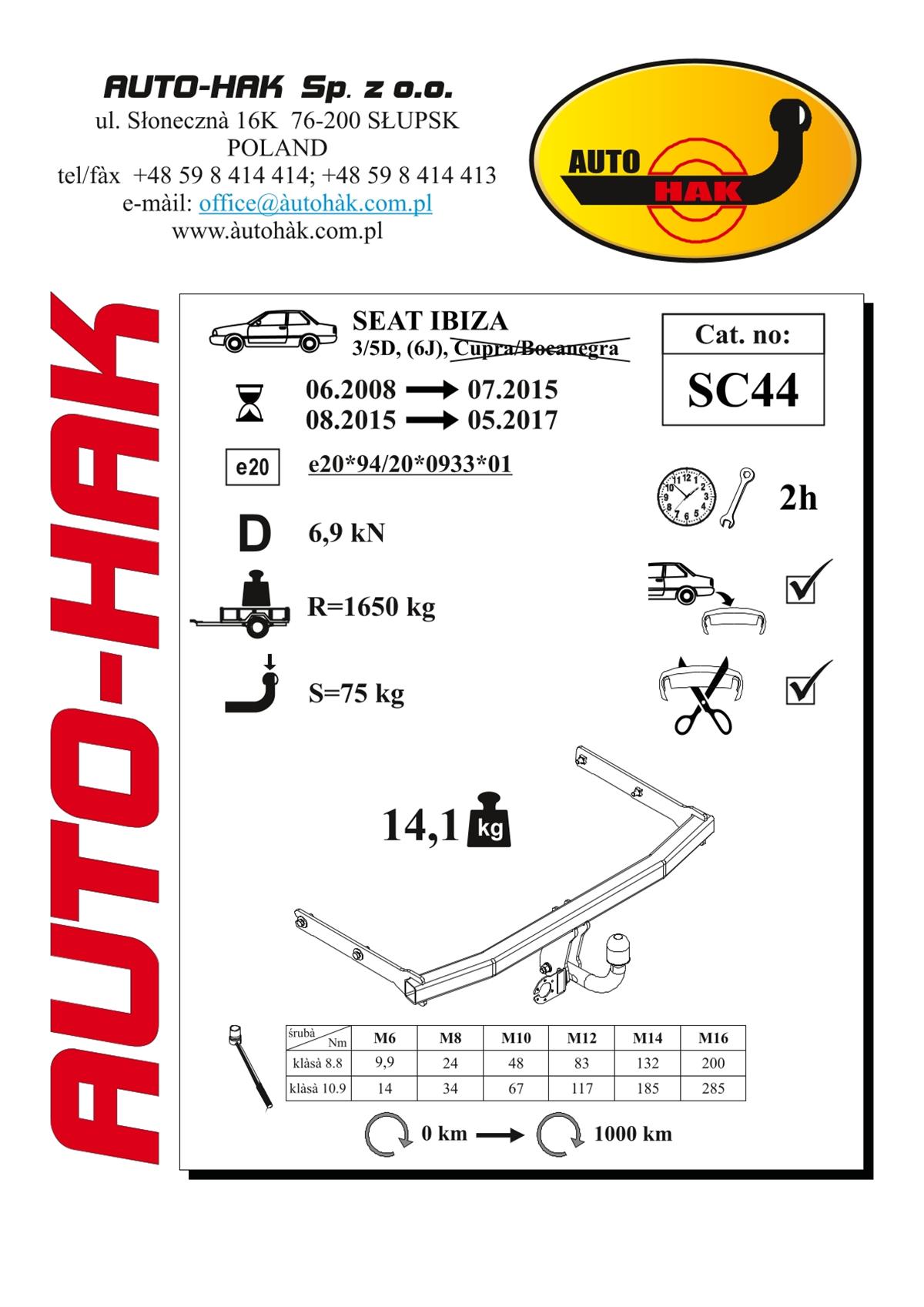 Seat Ibıza Çeki Demiri