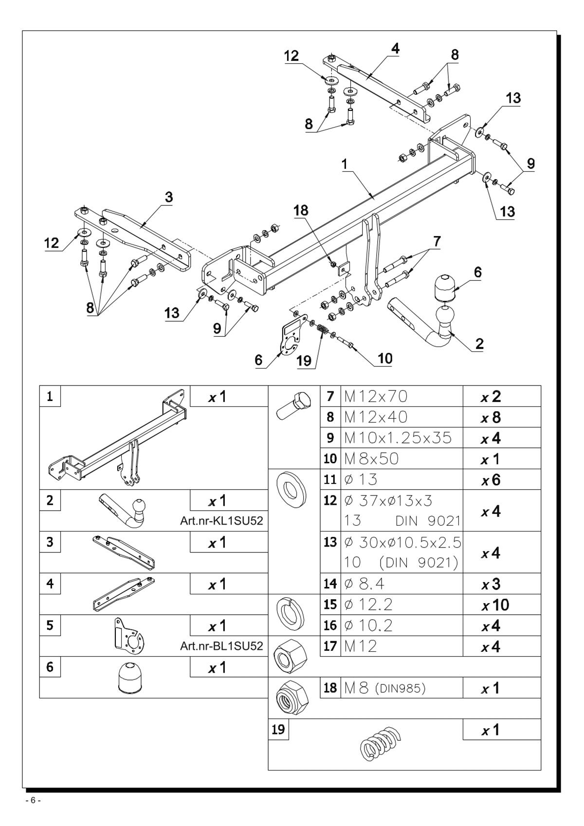 Subaru Forester Çeki Demiri
