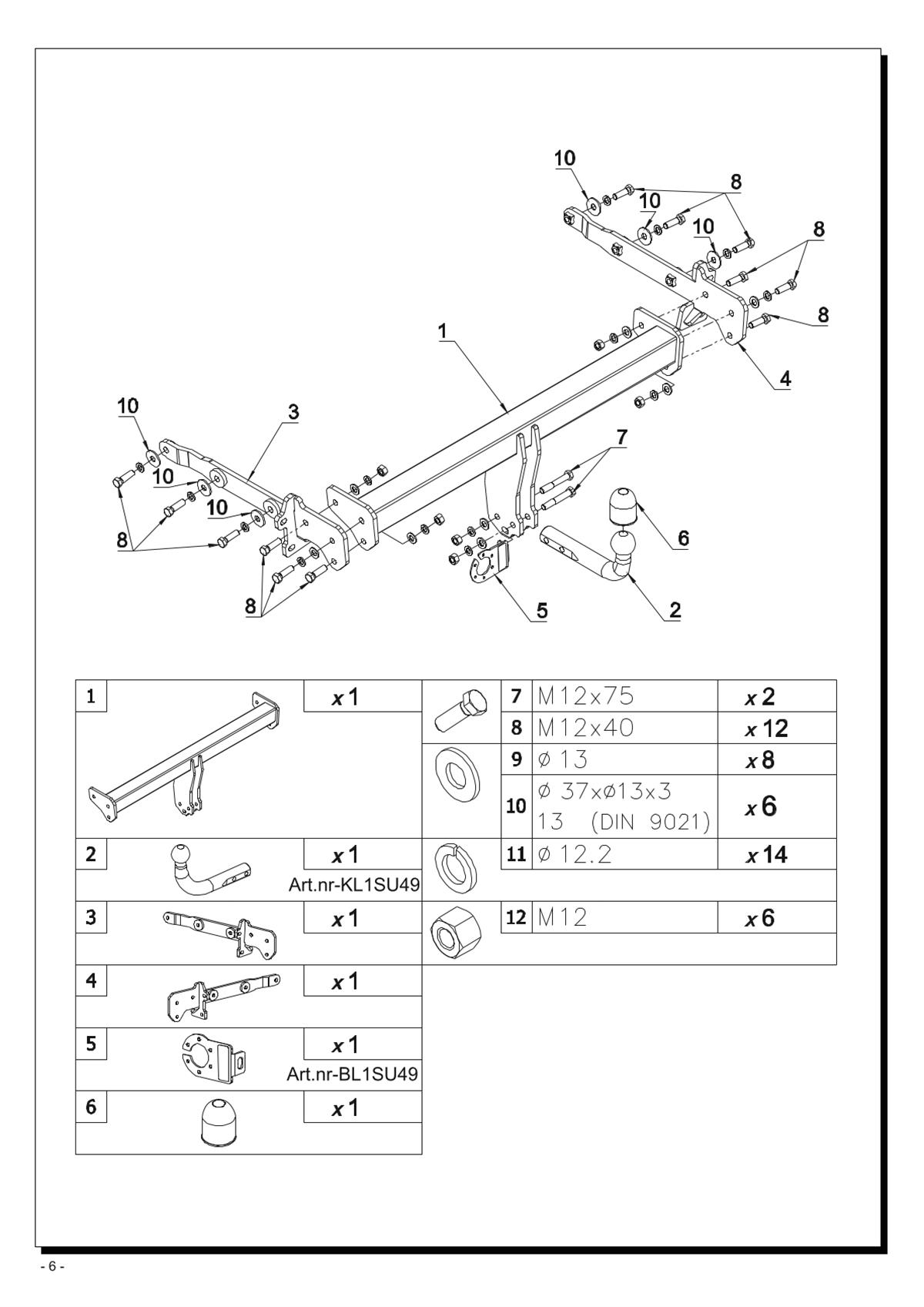 Subaru Outback  Çeki Demiri