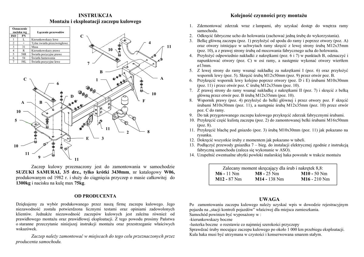 Suzuki Samurai Çeki Demiri