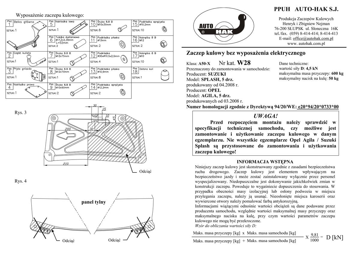 Suzuki Splash Çeki Demiri