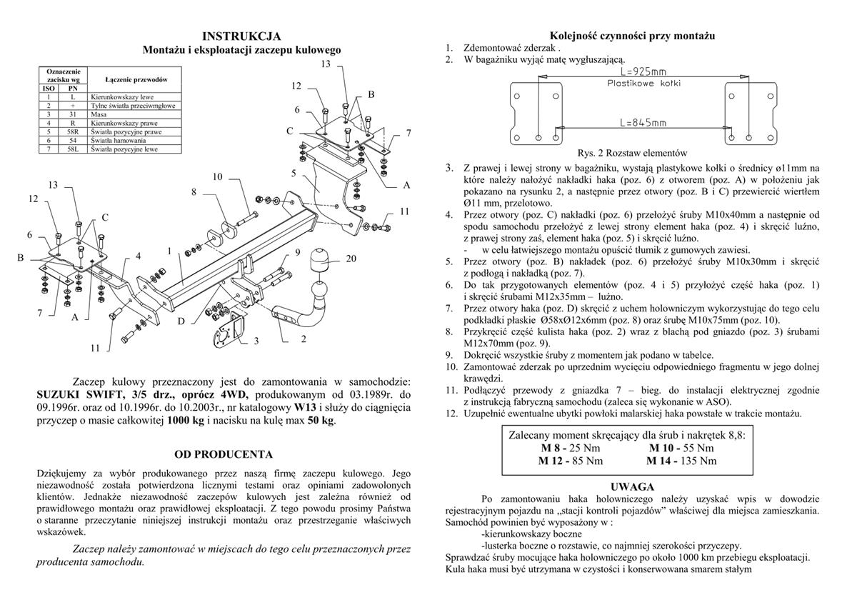 Suzuki Swıft 5D Çeki Demiri