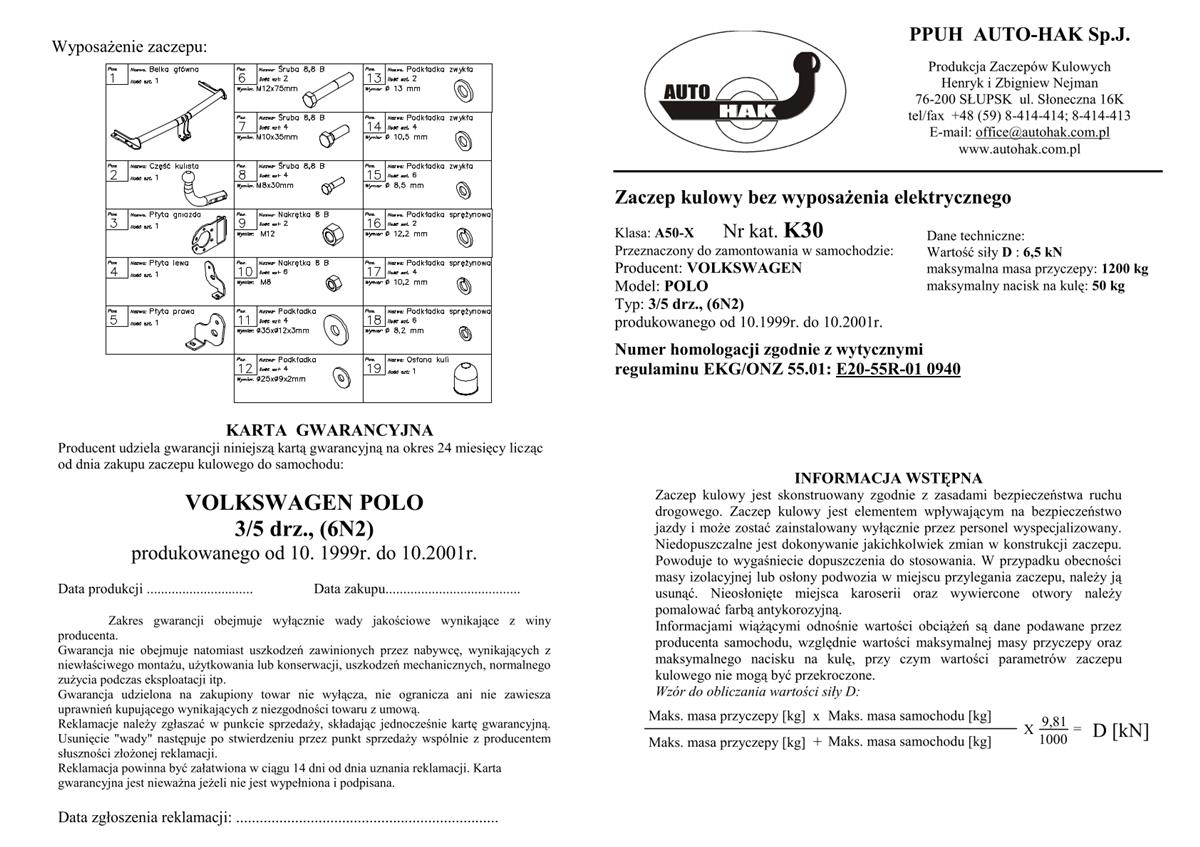 Volkswagen Polo Çeki Demiri