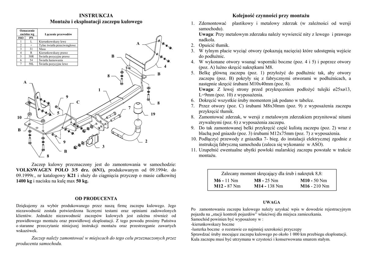 Volkswagen Polo Çeki Demiri