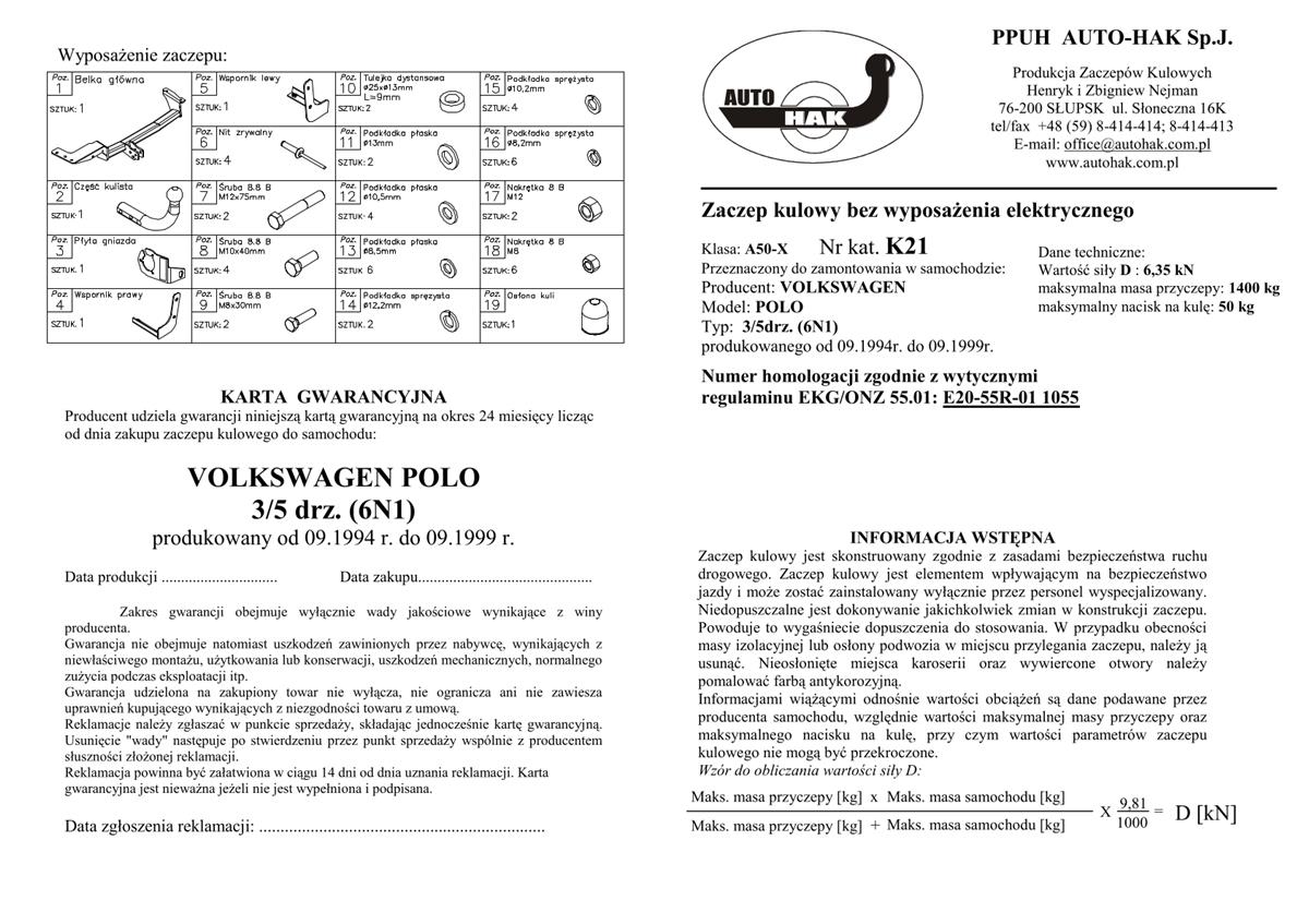 Volkswagen Polo Çeki Demiri