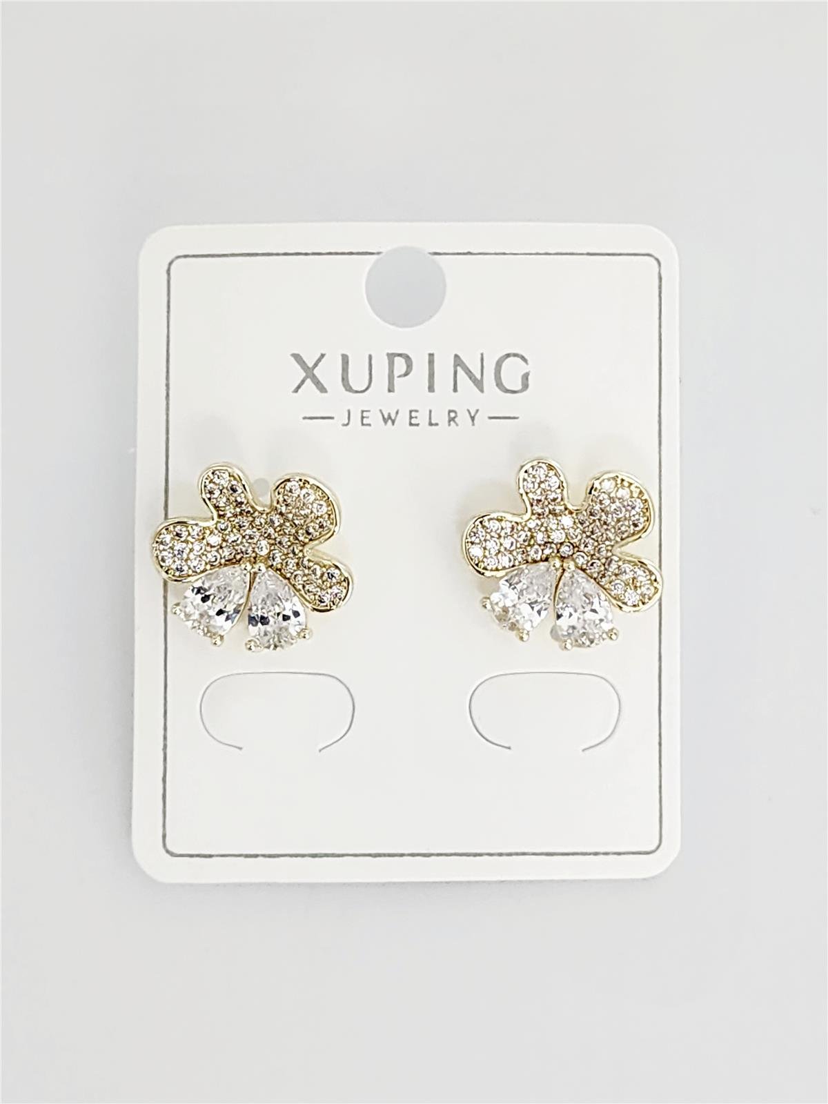 Zirkon Çiçek Gold VIP Xuping Küpe