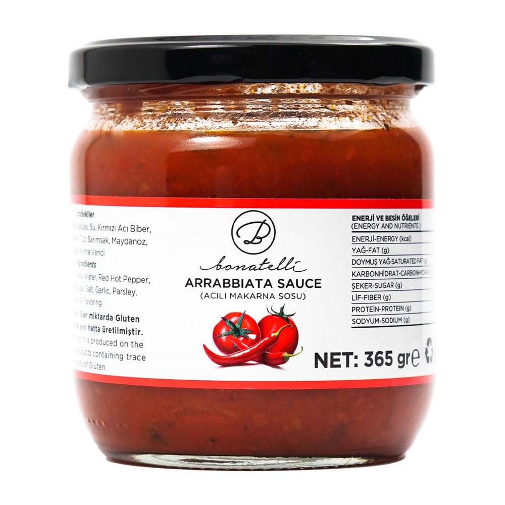 Arrabbiata Sauce (Acılı Makarna Sosu) 365gr