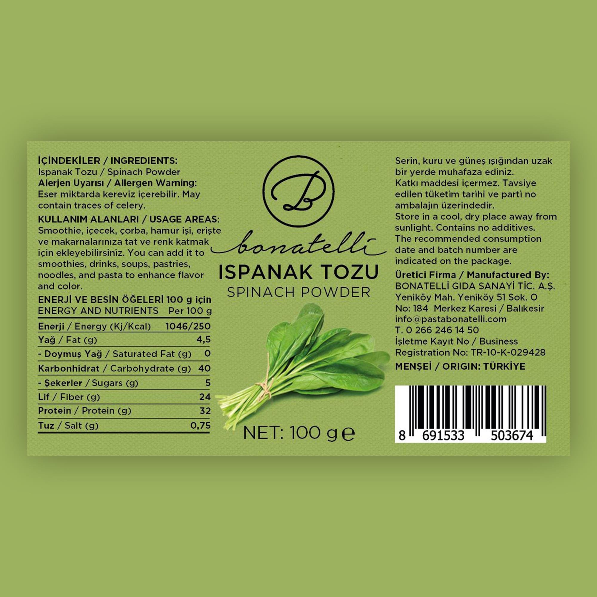 Ispanak Tozu 100 G