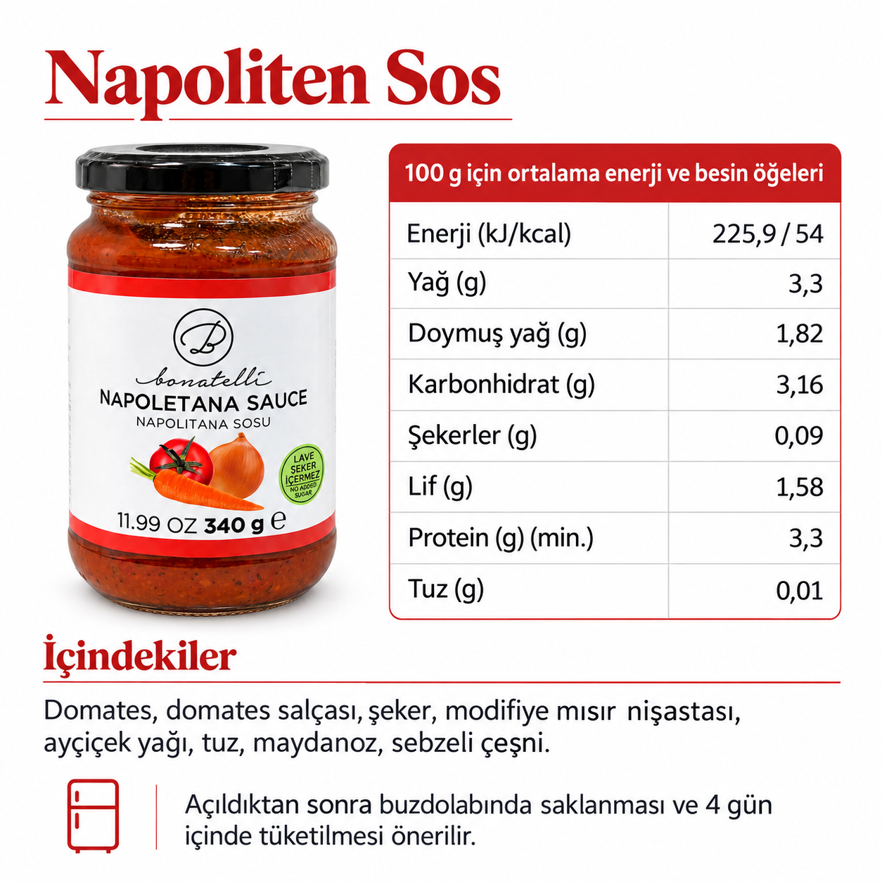 Napoliten Sos 340 G