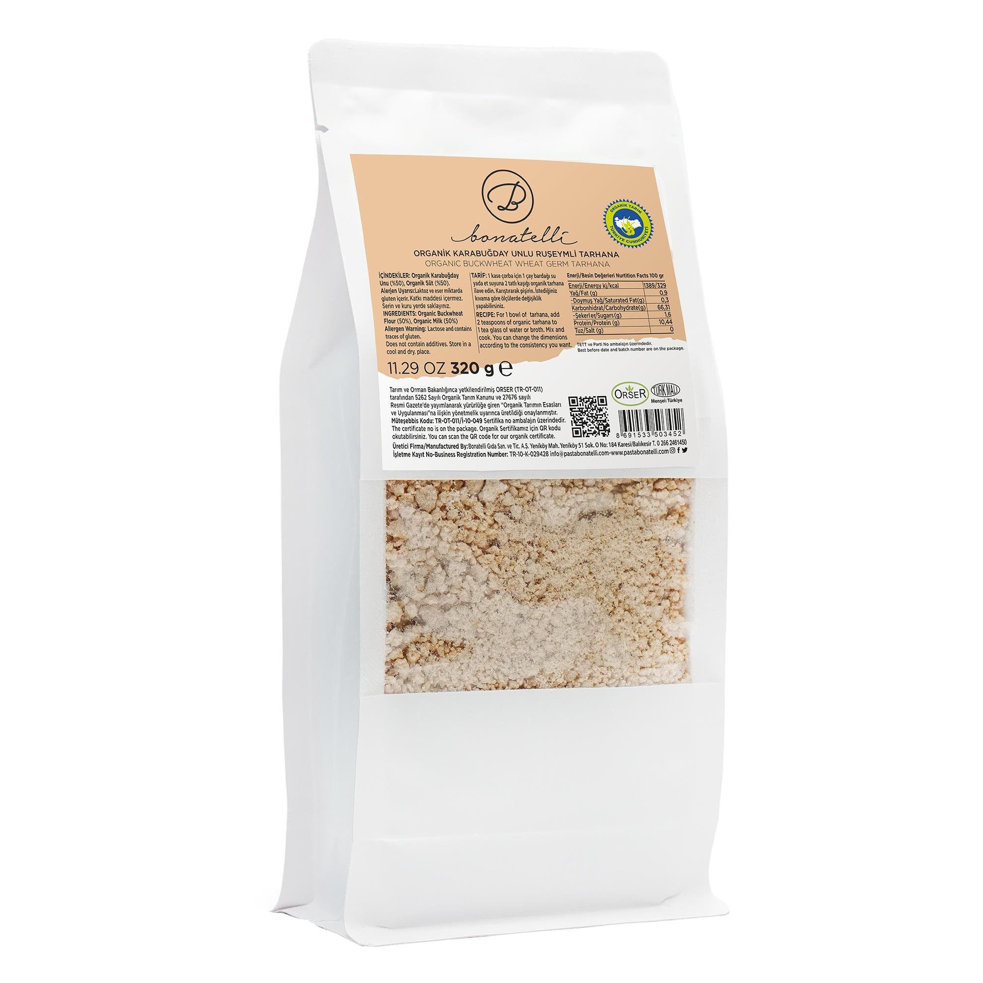 Organik Karabuğday Unlu Ruşeymli  Tarhana 320 G