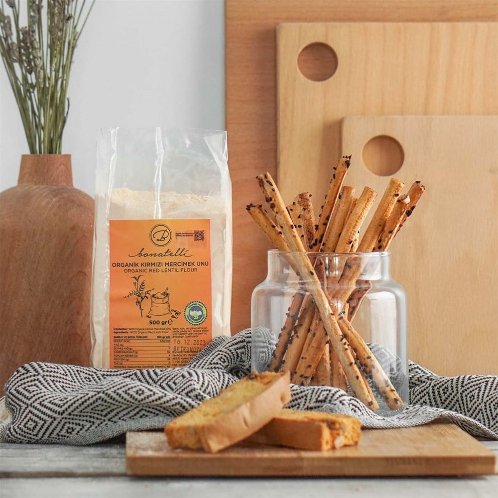 ORGANİK KIRMIZI MERCİMEK UNU 500GR