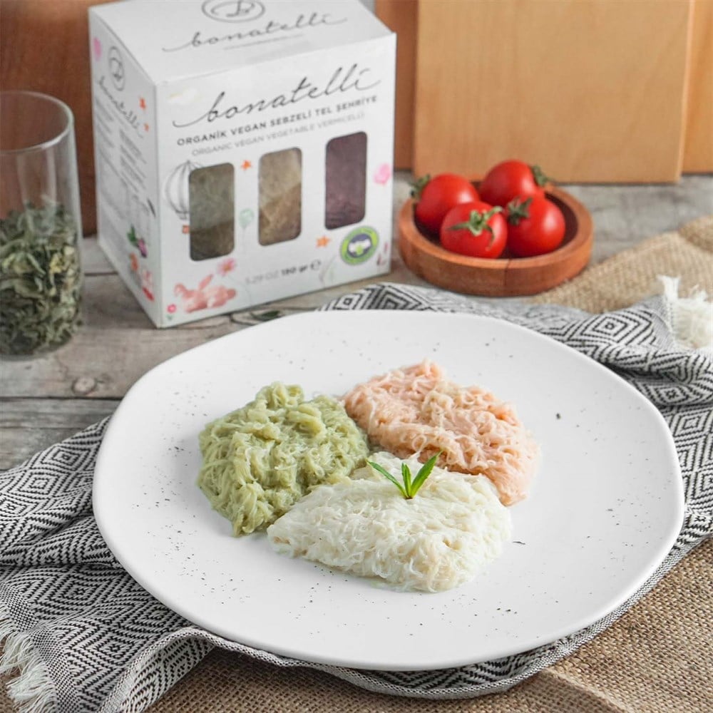 Organik Vegan Sebzeli Tel Şehriye 150gr