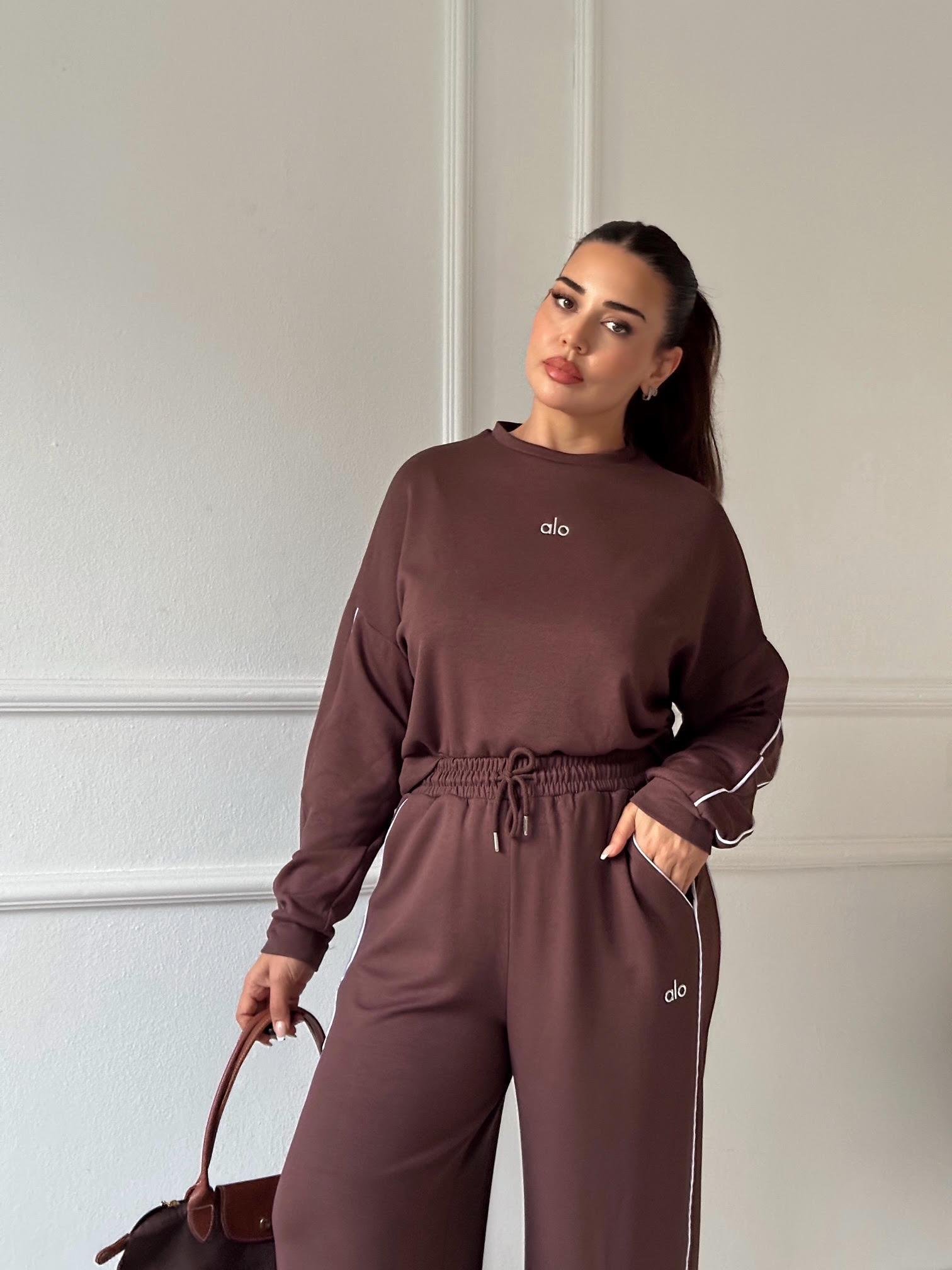 Biyeli Orijinal Marka Lüks Kalite Rahat Kesim Eşofman Takım - Kahve 