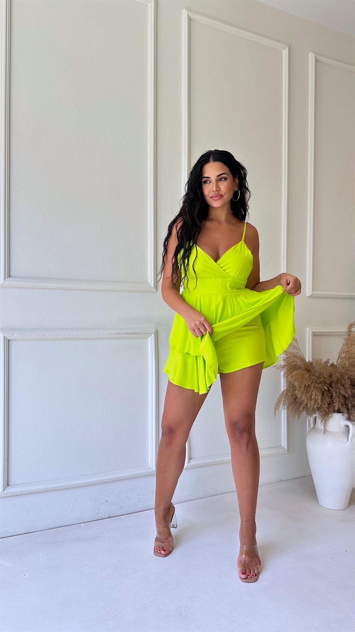 Daphne Elbise Neon Sarı