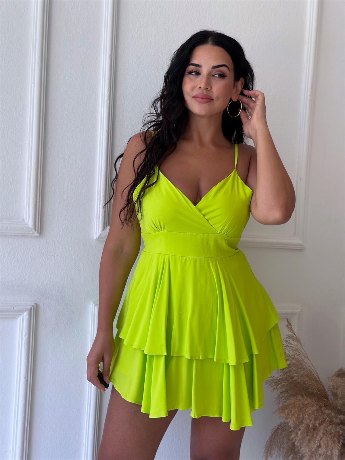 Daphne Elbise Neon Sarı