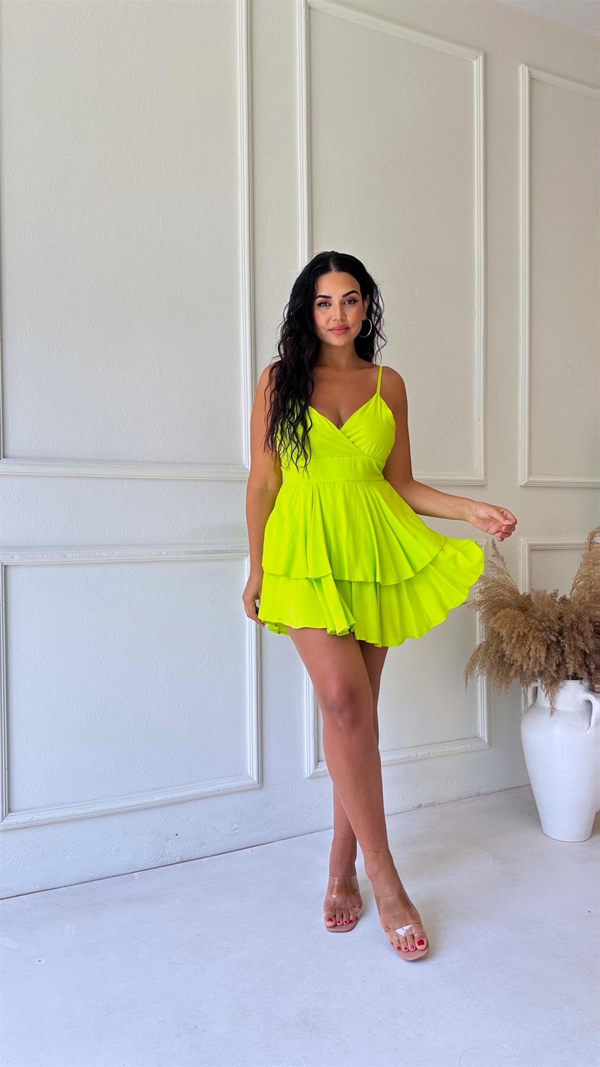 Daphne Elbise Neon Sarı