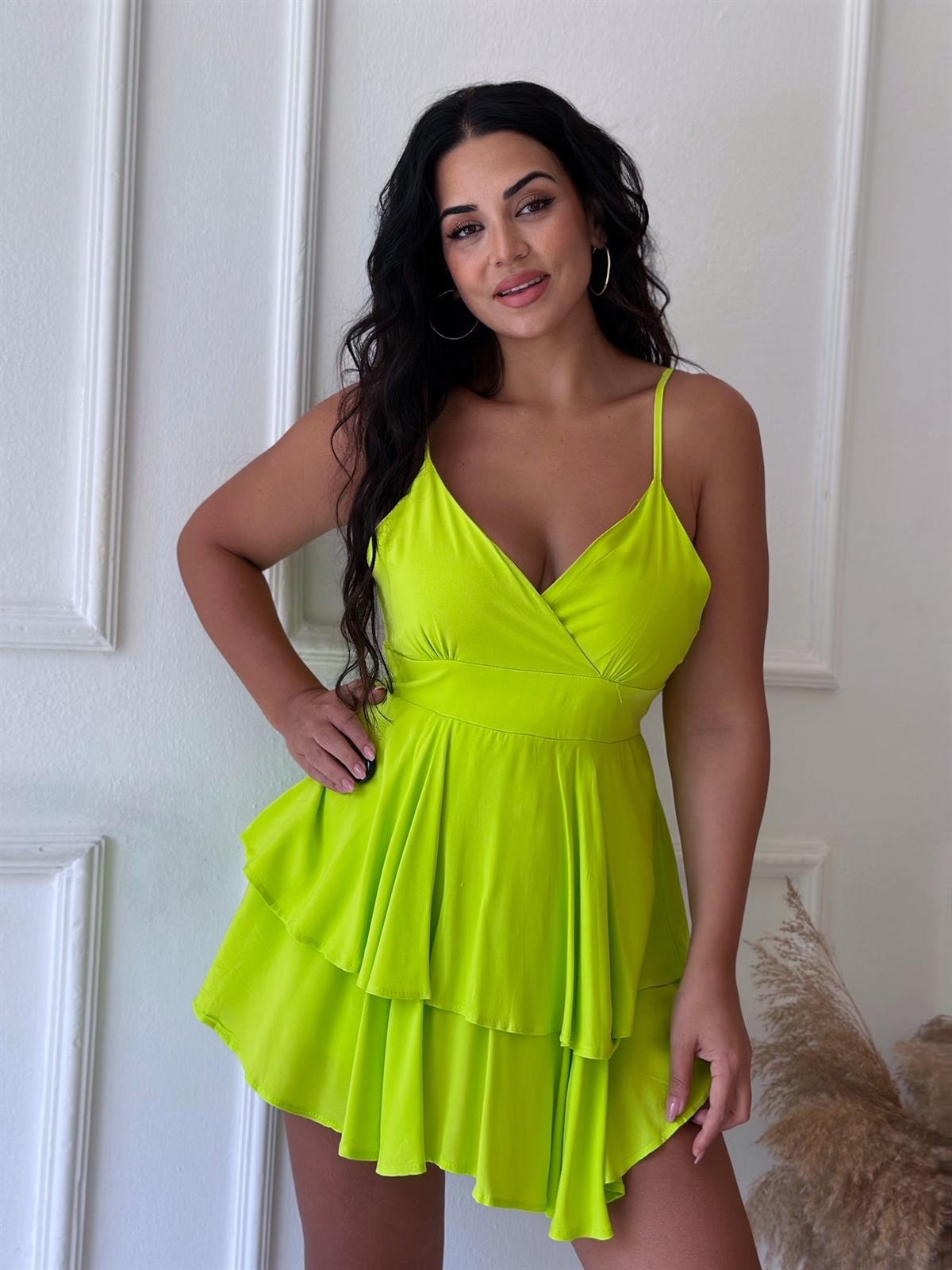 Daphne Elbise Neon Sarı