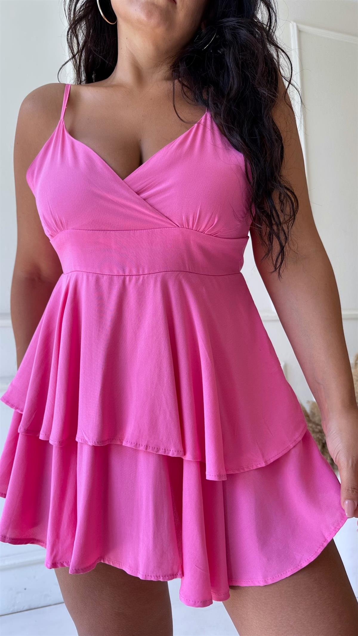 Daphne Elbise Pembe