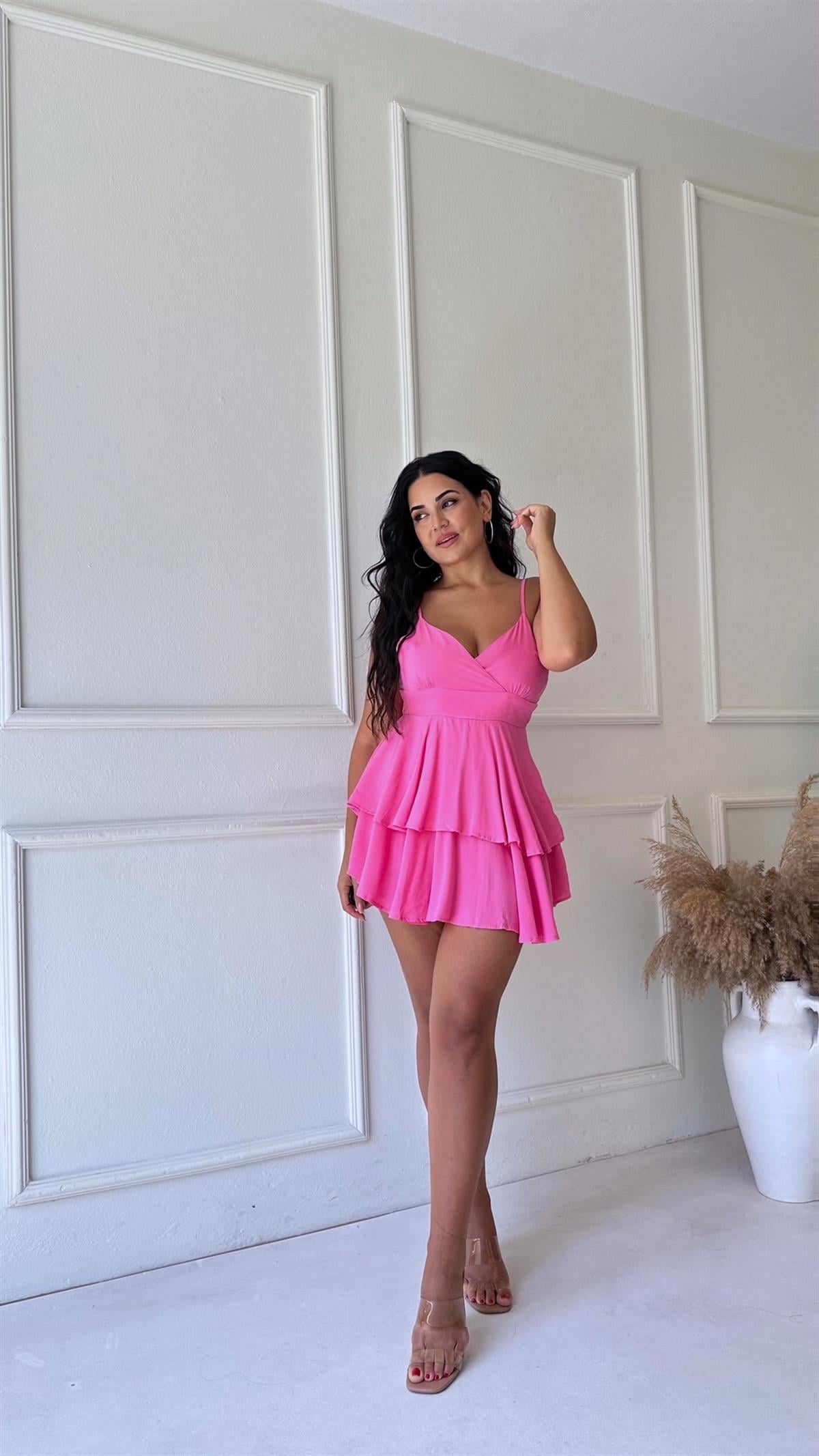 Daphne Elbise Pembe