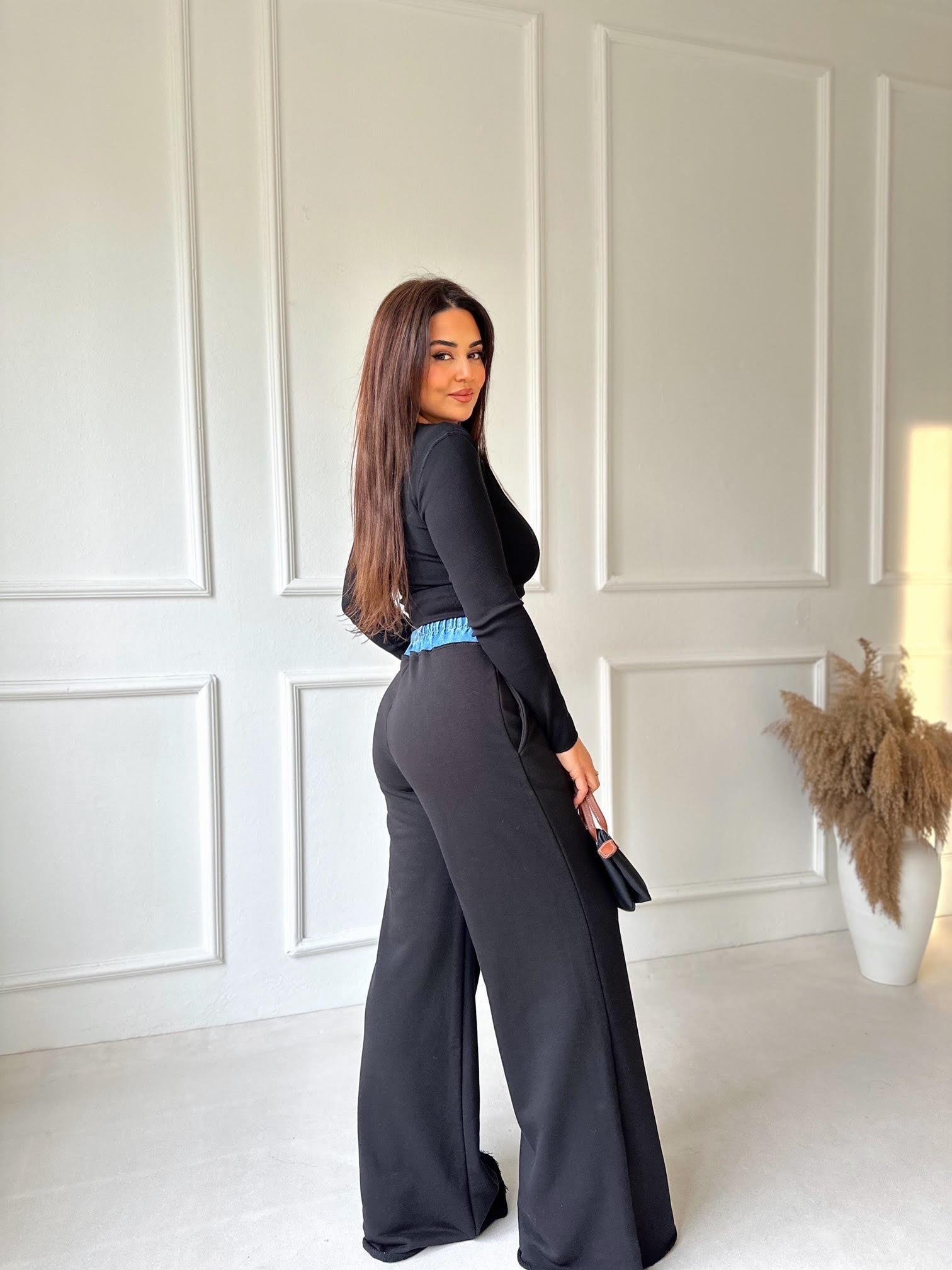 Lüks Kalite Jean Detay Bol Paça Eşofman