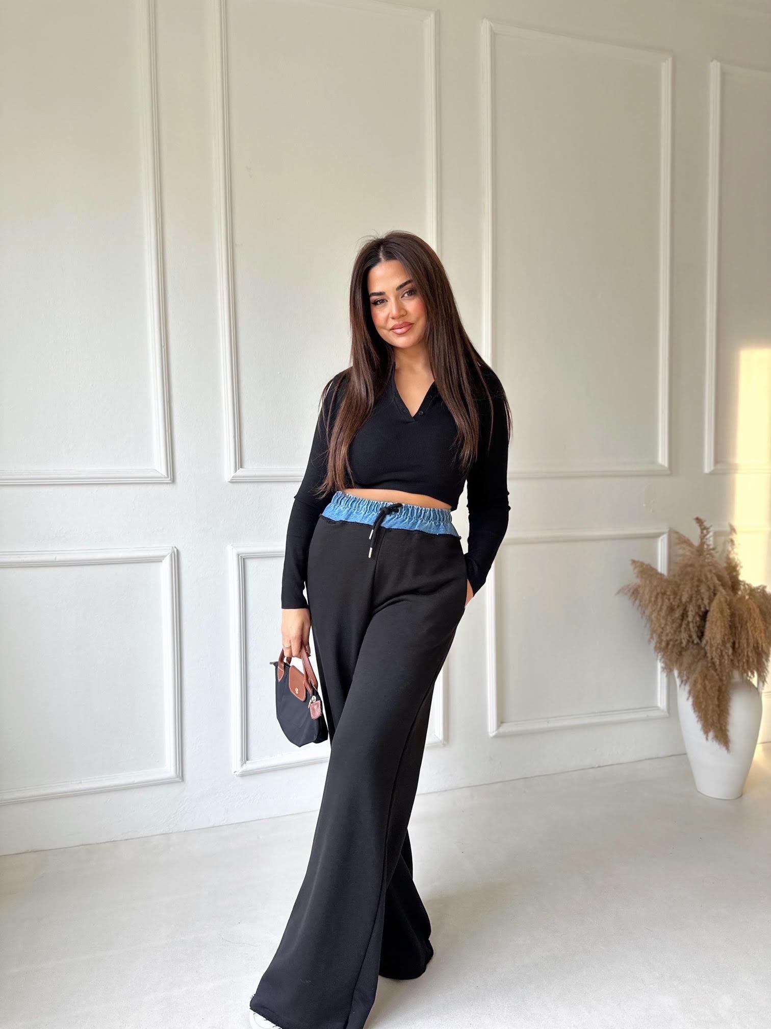 Lüks Kalite Jean Detay Bol Paça Eşofman