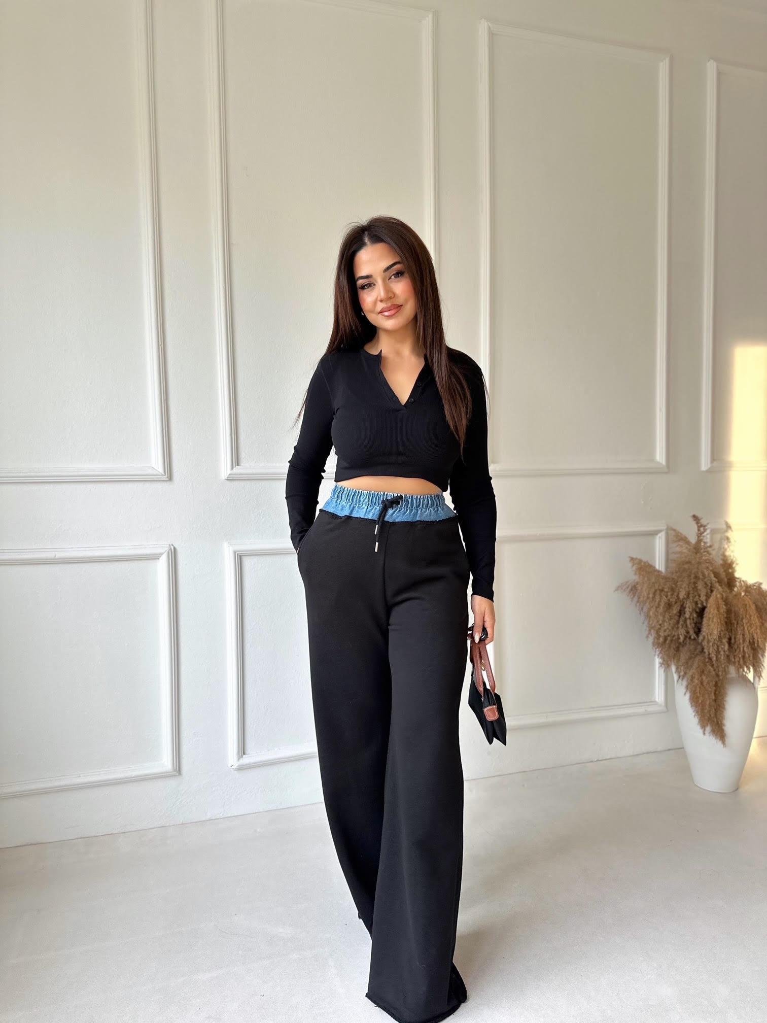 Lüks Kalite Jean Detay Bol Paça Eşofman