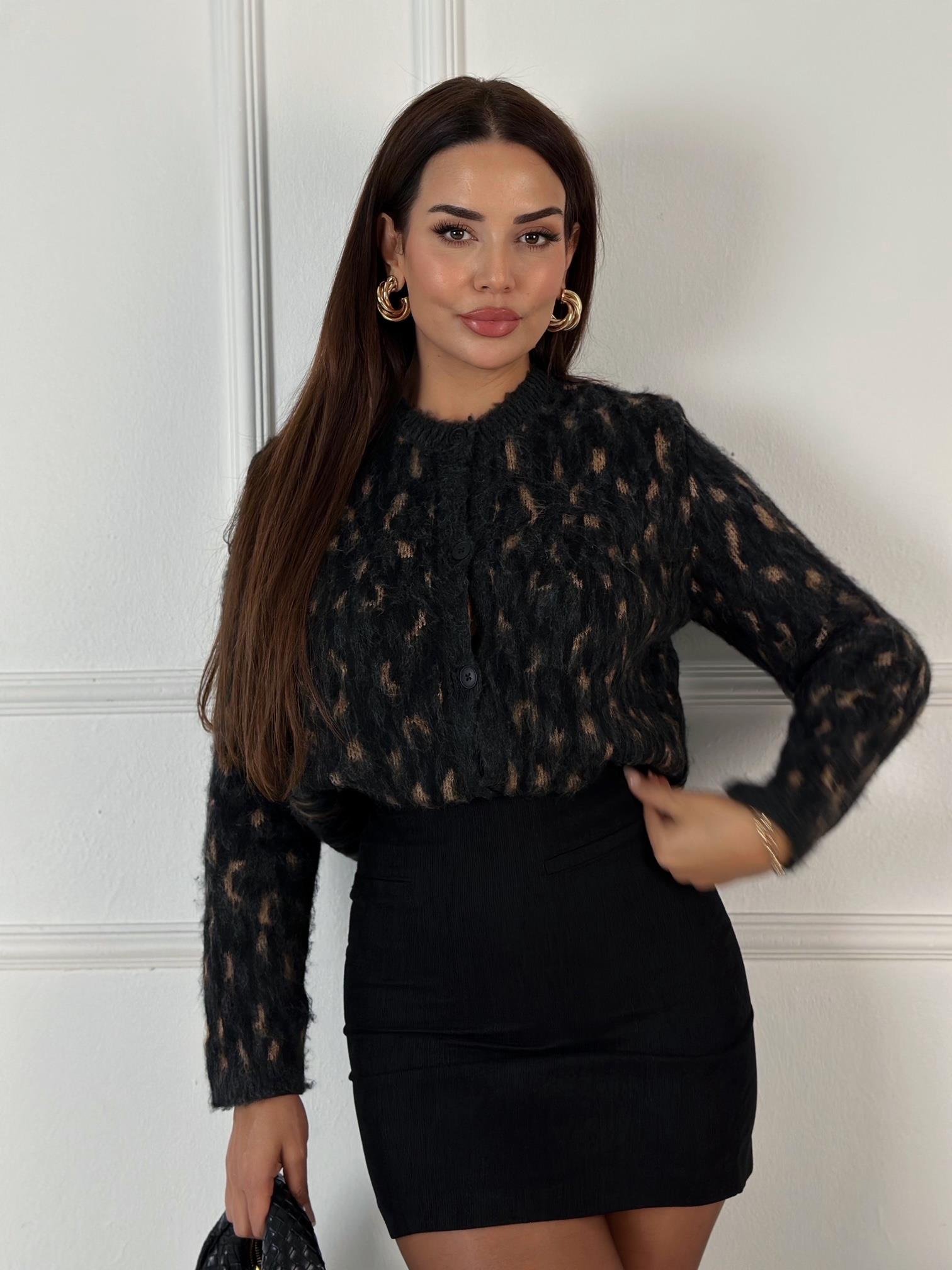 Lüks Kalite Kadife Siyah Mini Etek | Nora Butik