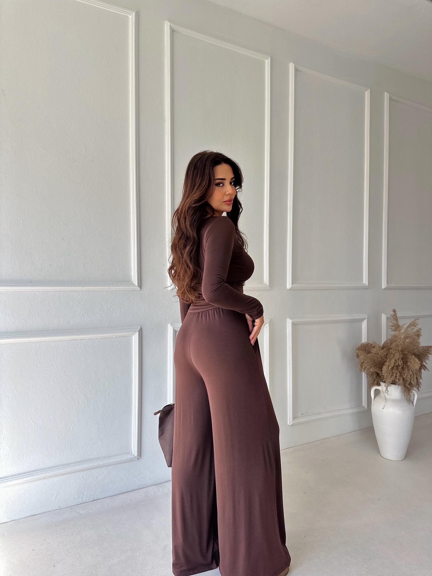 Lüks Kalite Kahverengi Modal Takım 