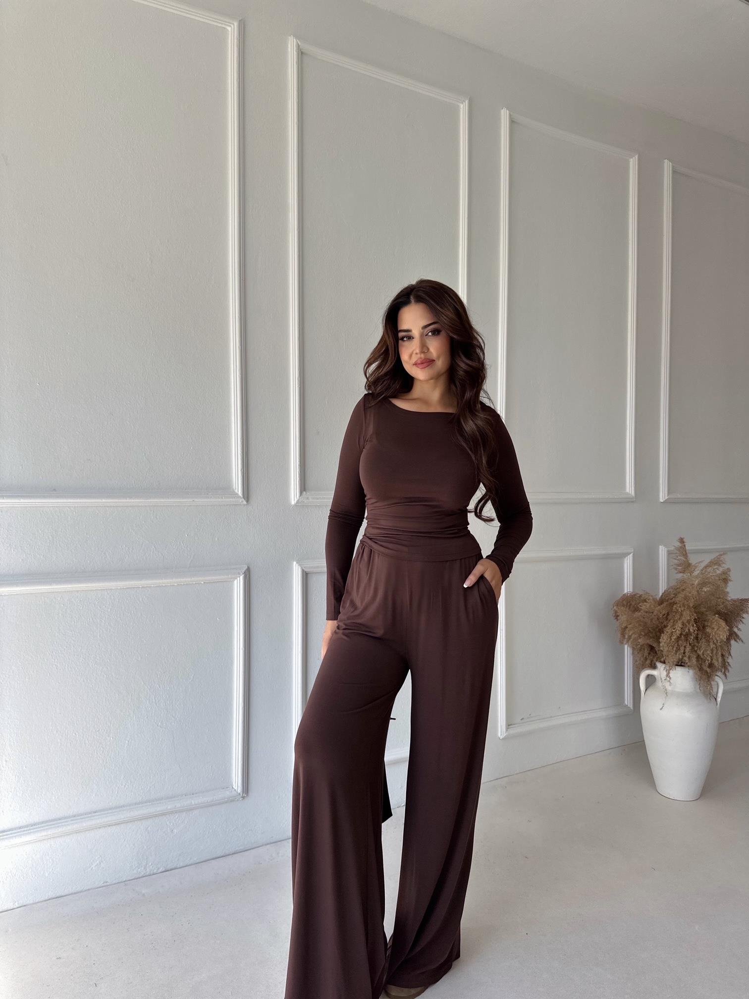 Lüks Kalite Kahverengi Modal Takım 