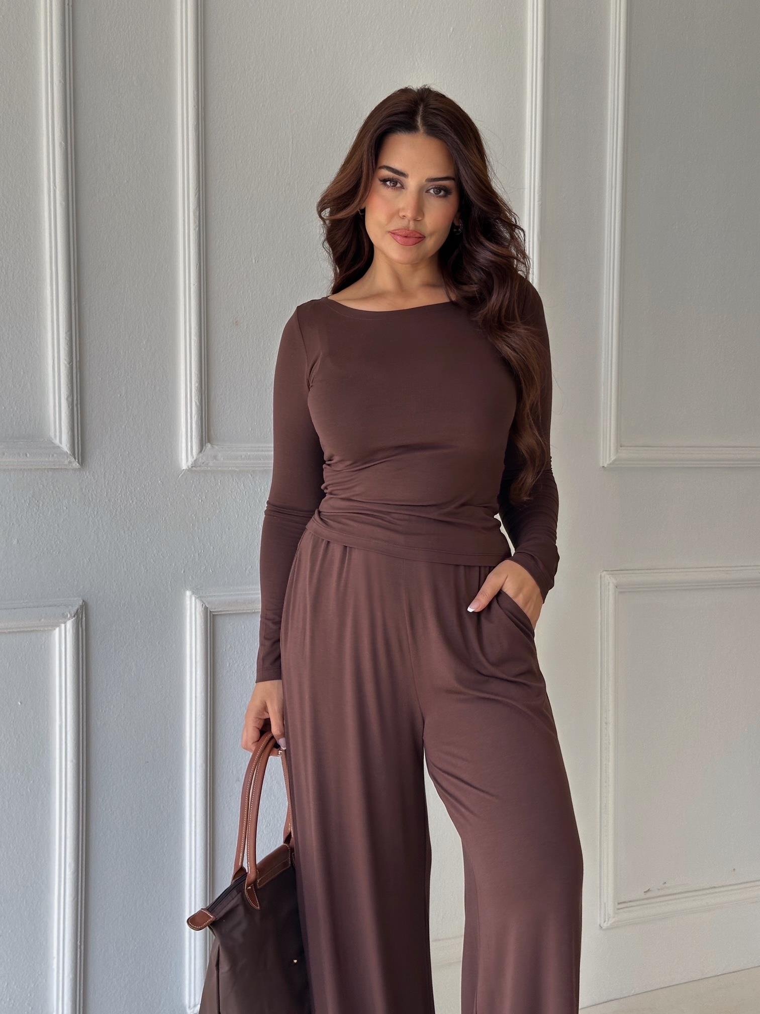 Lüks Kalite Kahverengi Modal Takım 