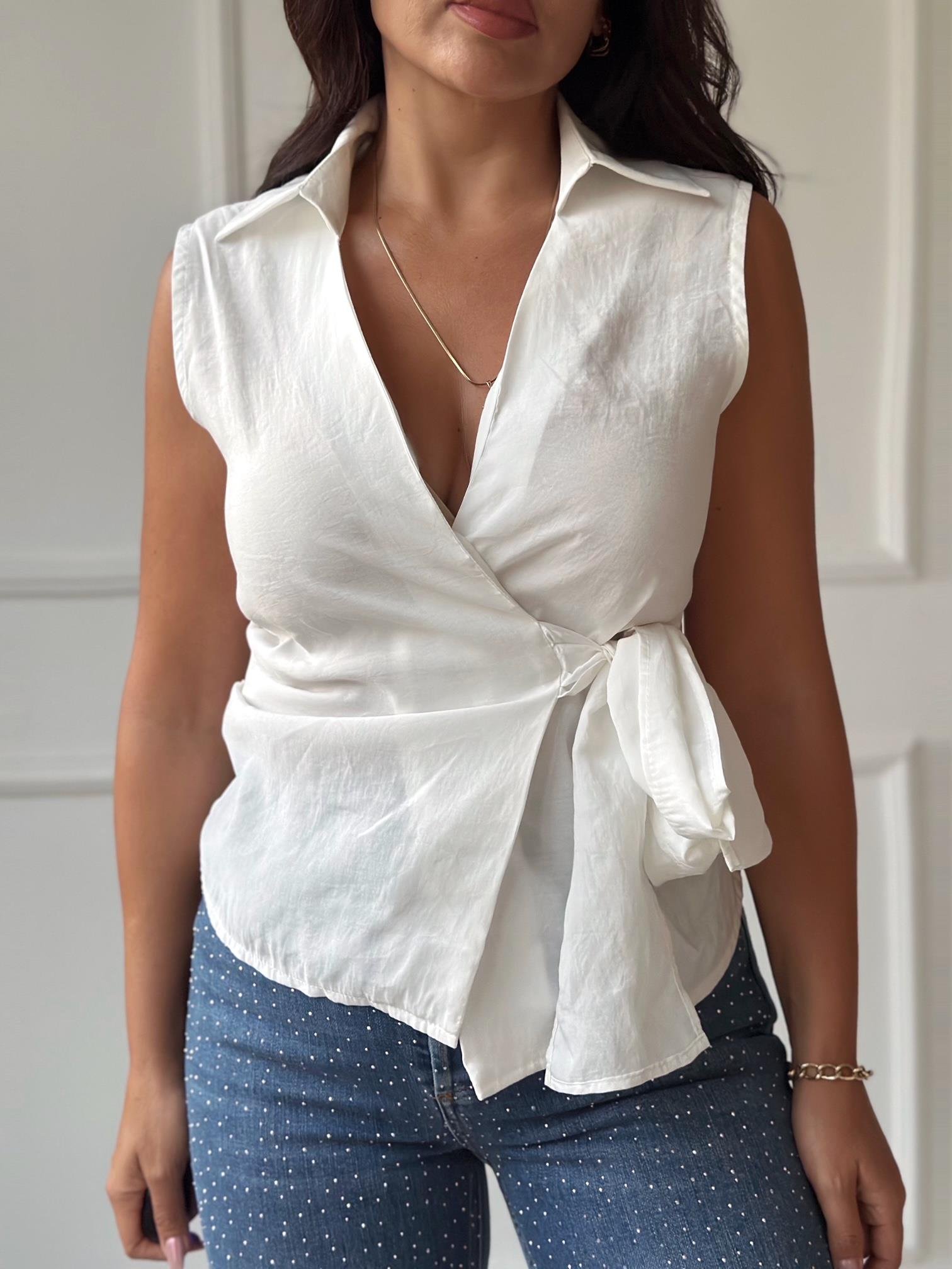 Lüks Kalite Kolsuz Kruvaze Gömlek