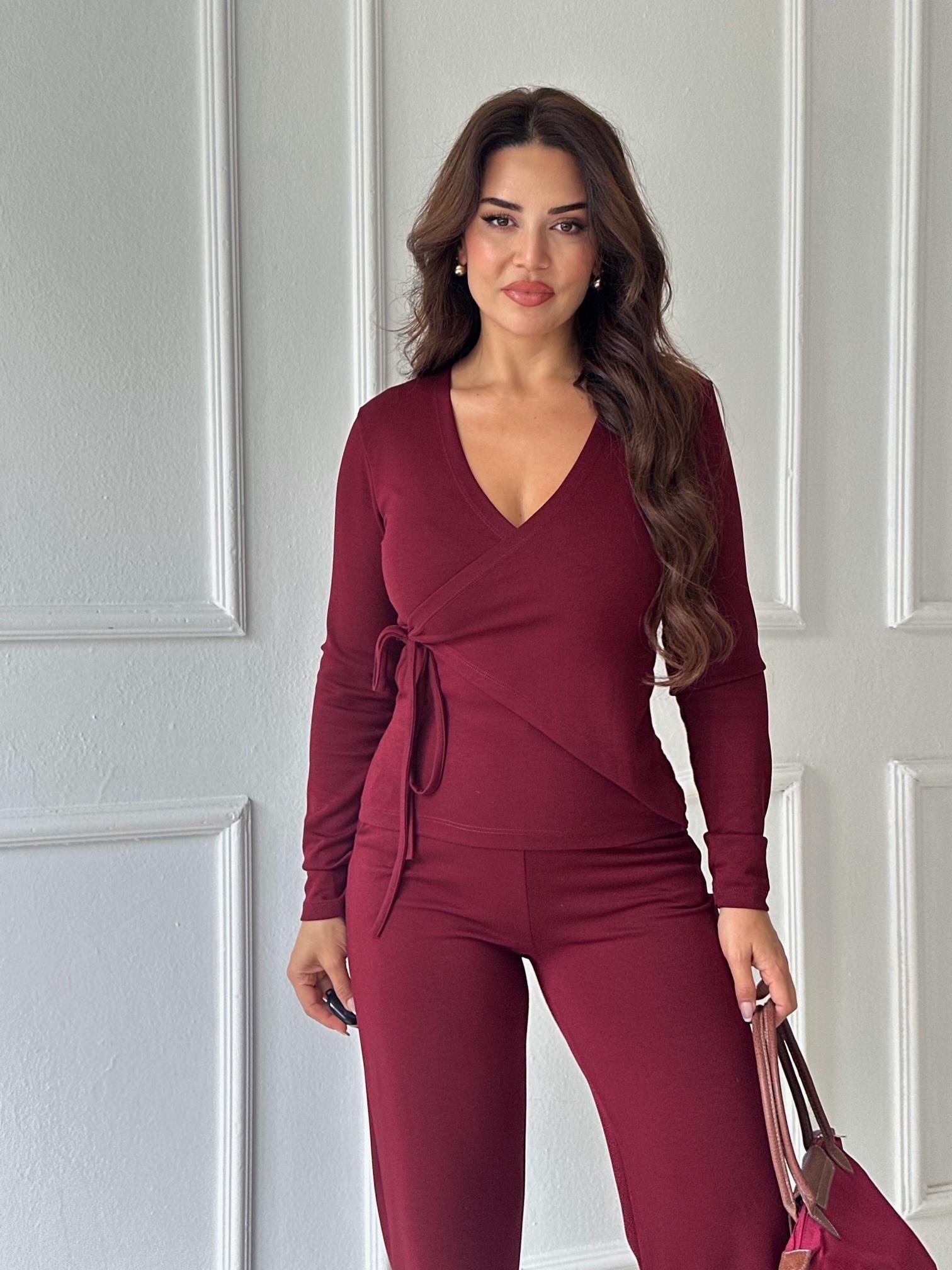 Lüks kalite Kruaze Modal Takım - Bordo