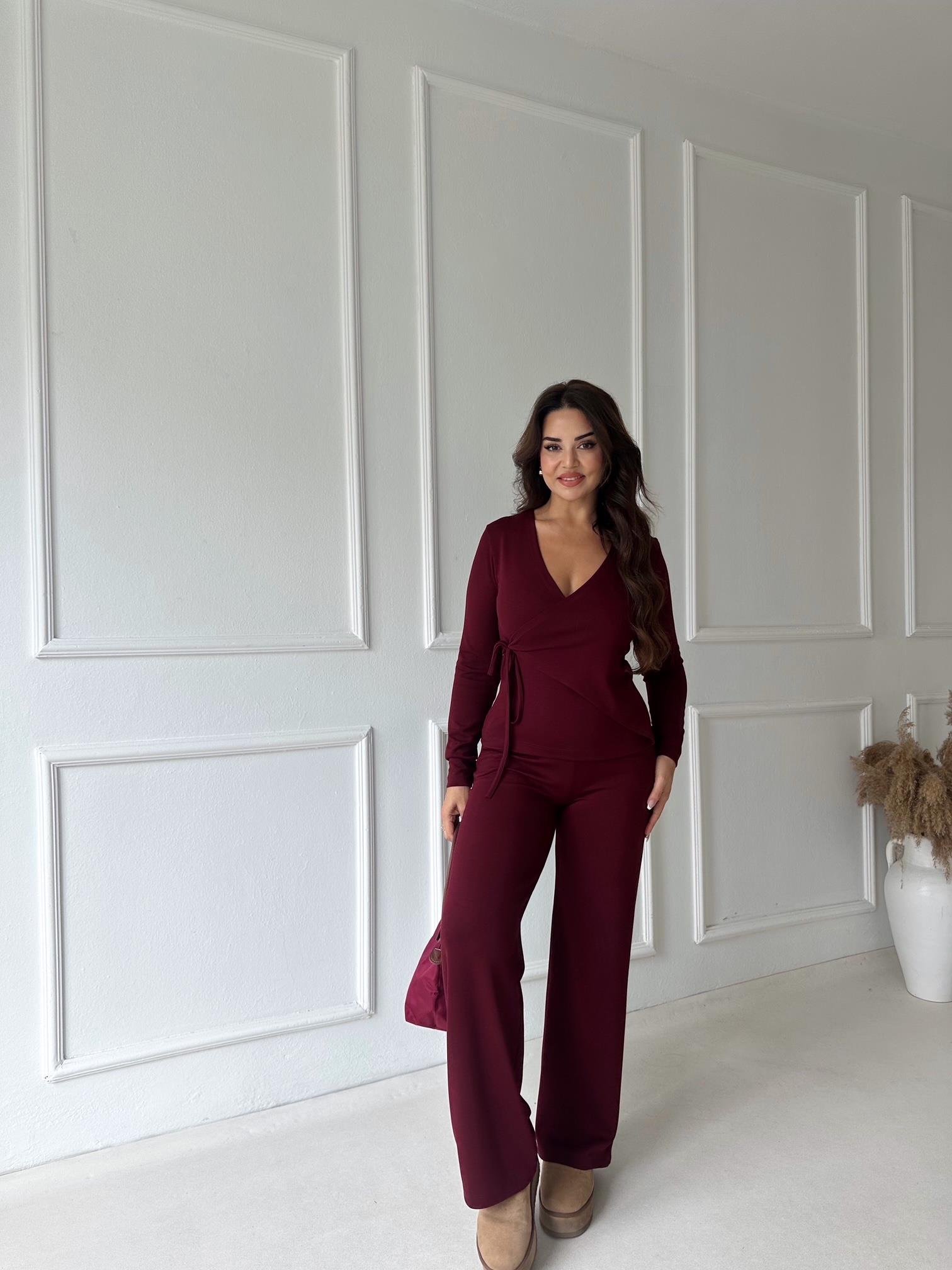 Lüks kalite Kruaze Modal Takım - Bordo