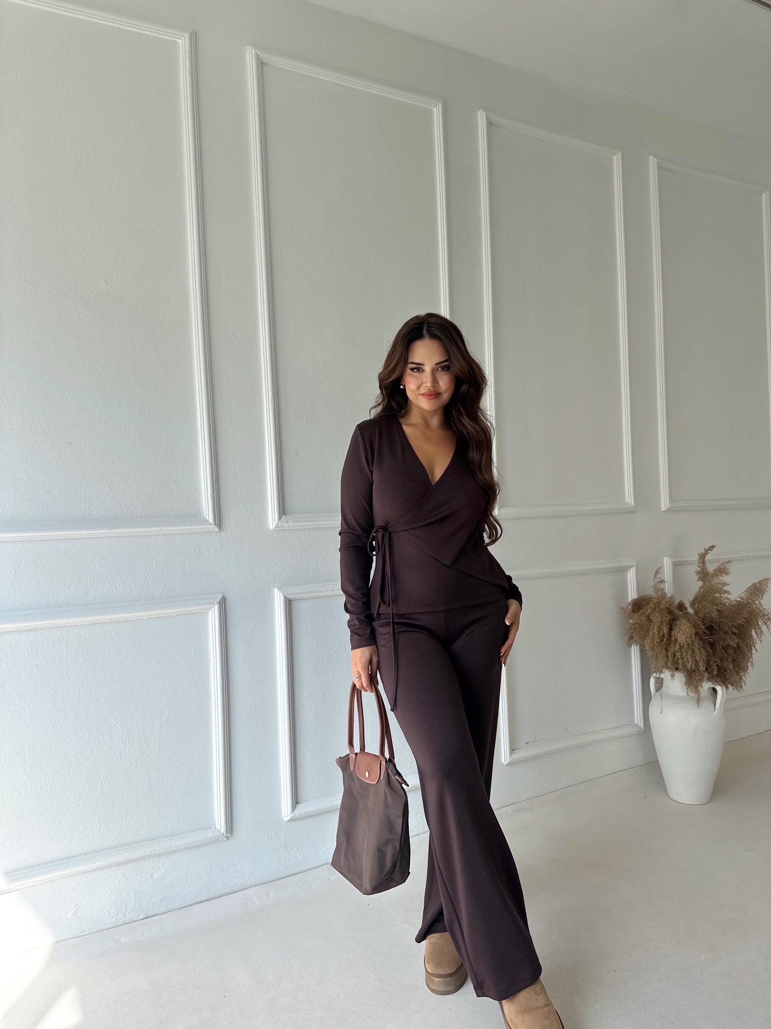 Lüks kalite Kruaze Modal Takım - Kahve