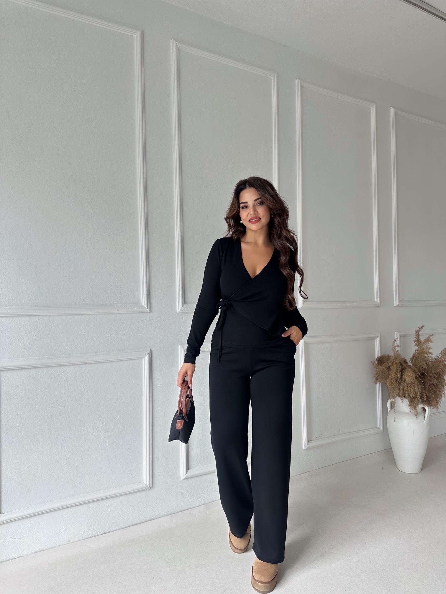 Lüks kalite Kruaze Modal Takım - Siyah 